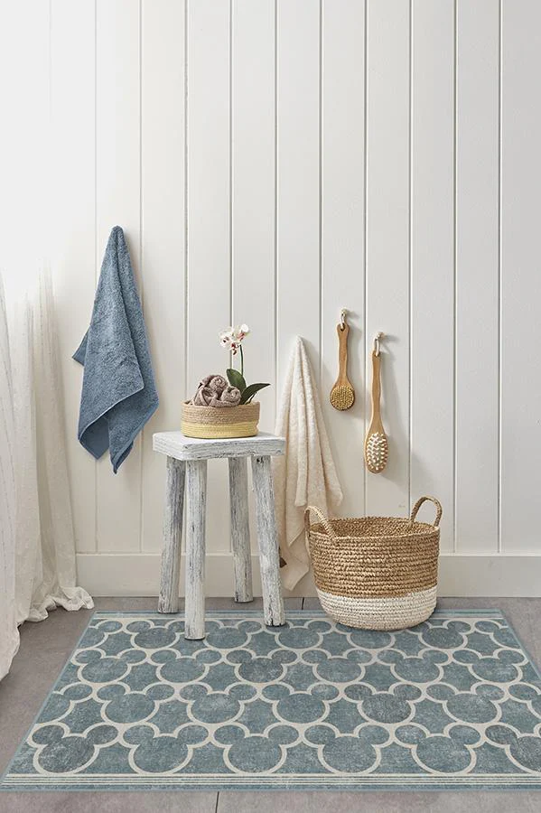 Mickey Trellis Slate Flatwoven Rug