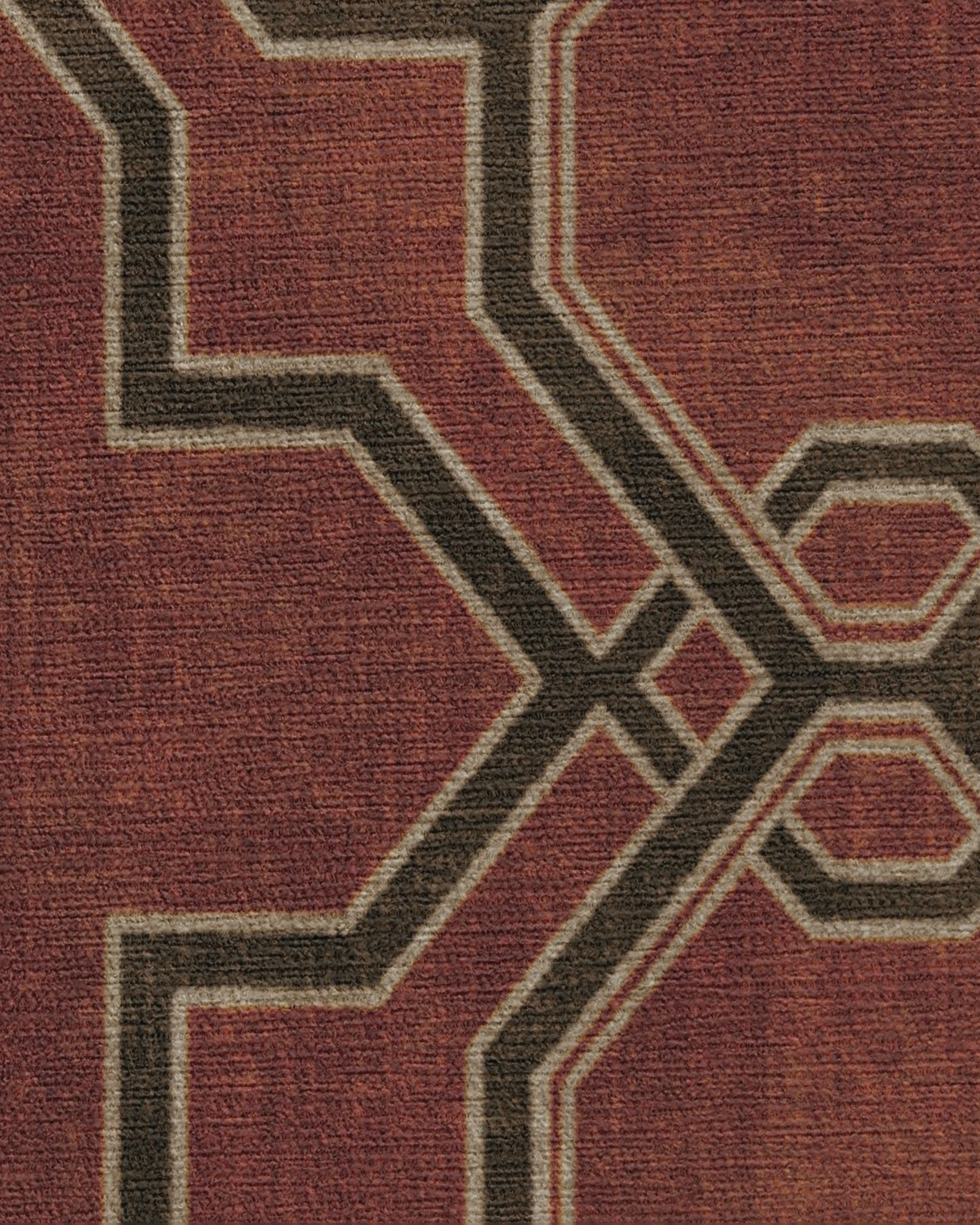 Kian Red Flatwoven Rug by Martyn Lawrence Bullard
