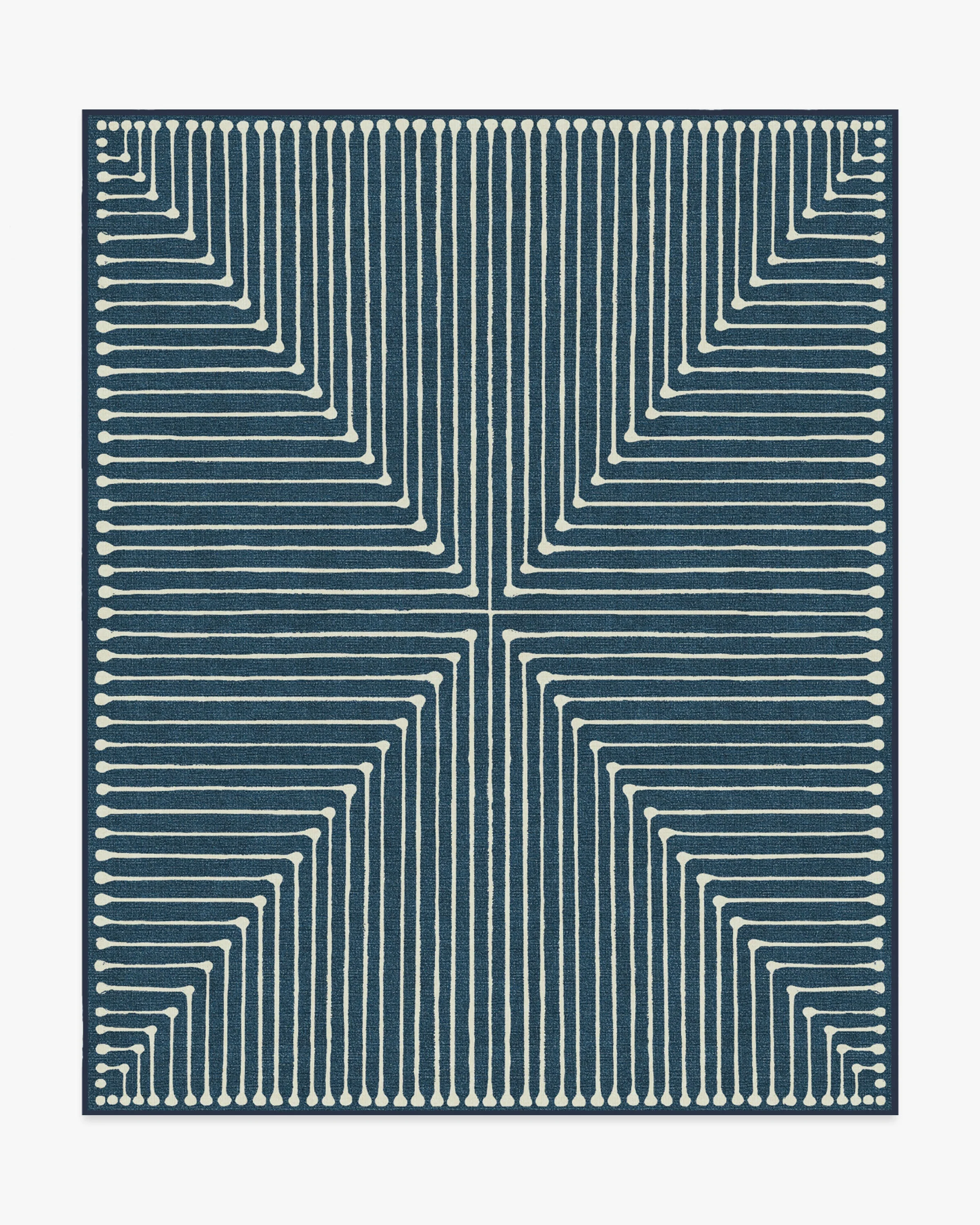 Inkdrop Lapis Blue Rug by Jonathan Adler