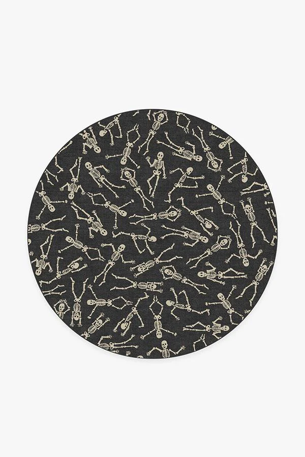 Bone Dance Black Flatwoven Rug