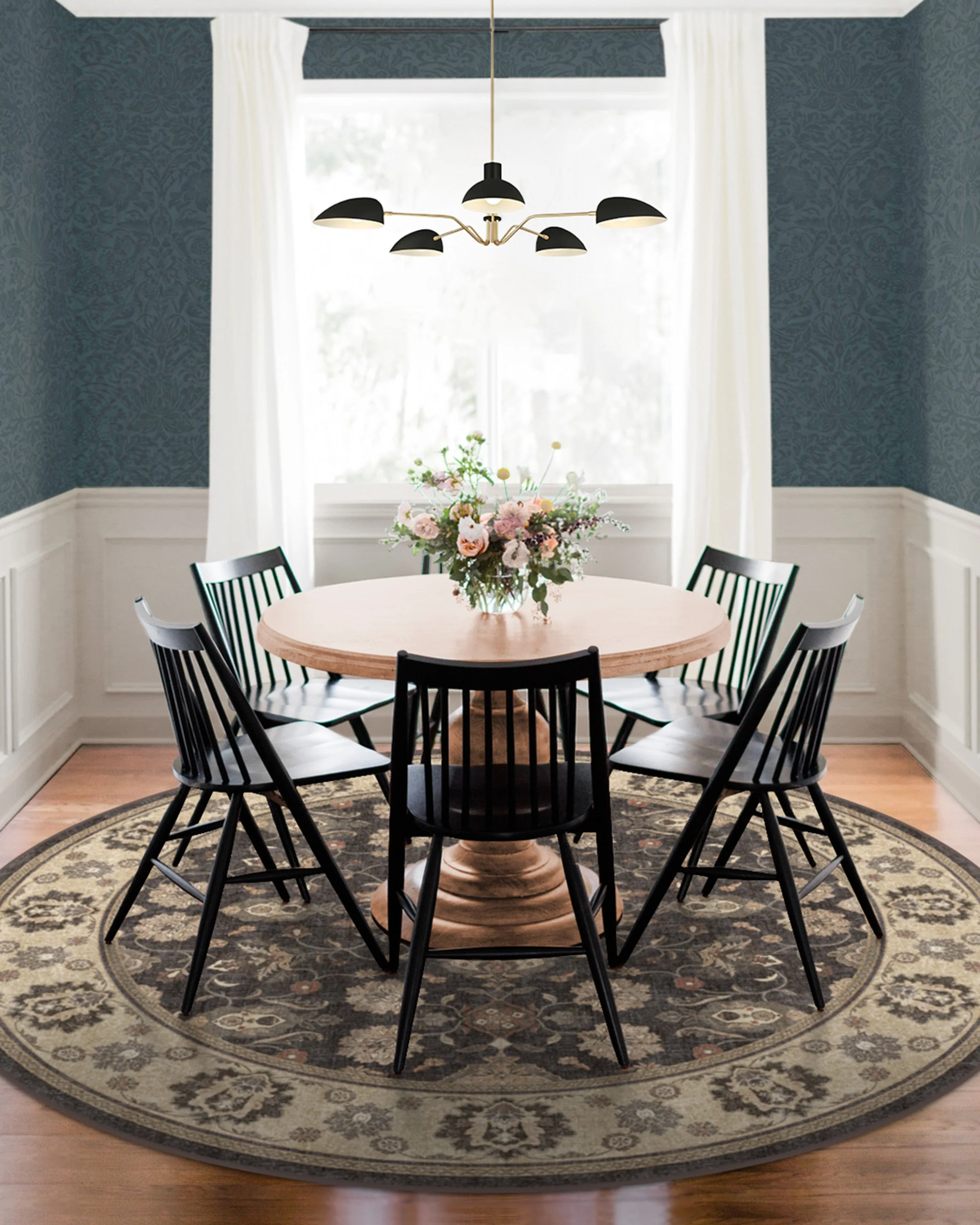 Odette Dark Wood Flatwoven Rug