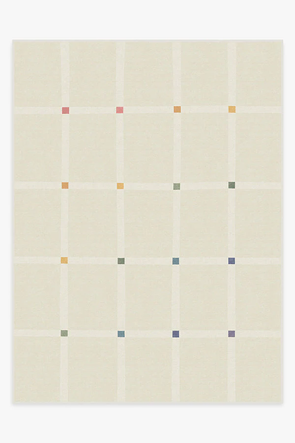 Joanna Ivory Pop Flatwoven Rug by The Home Edit