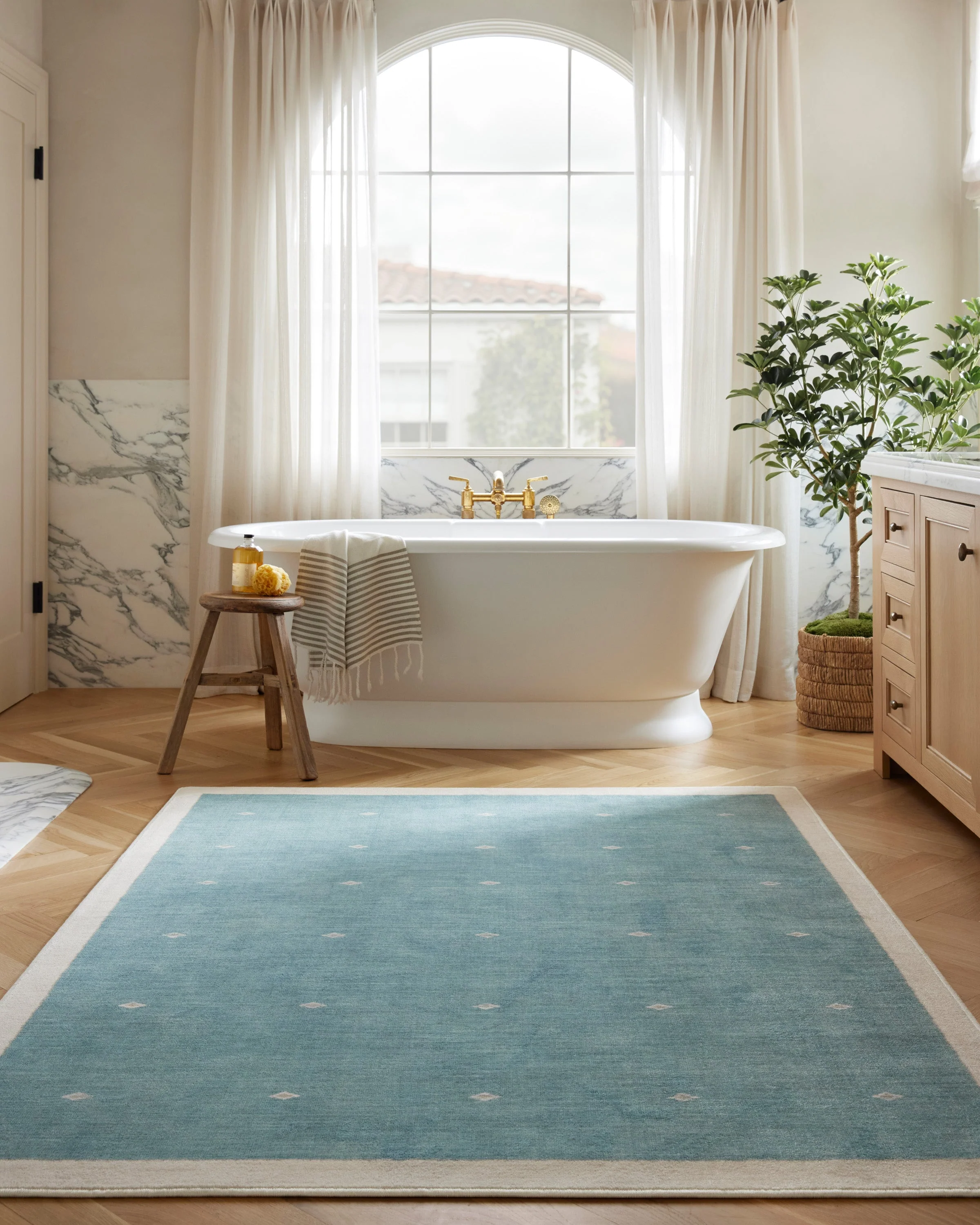 Luna Soft Teal Rug by goop