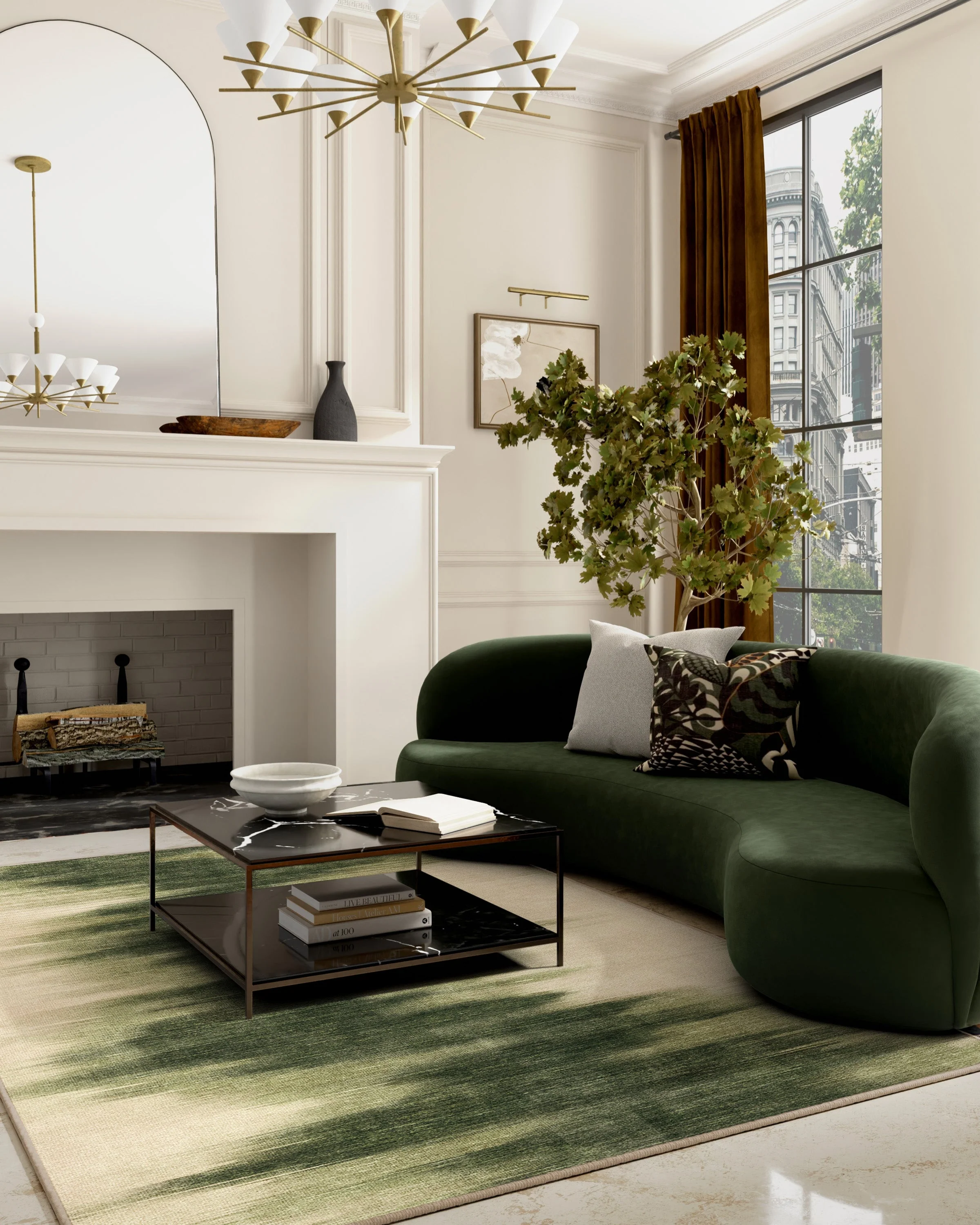 Cassis Olive Rug by Nina Takesh