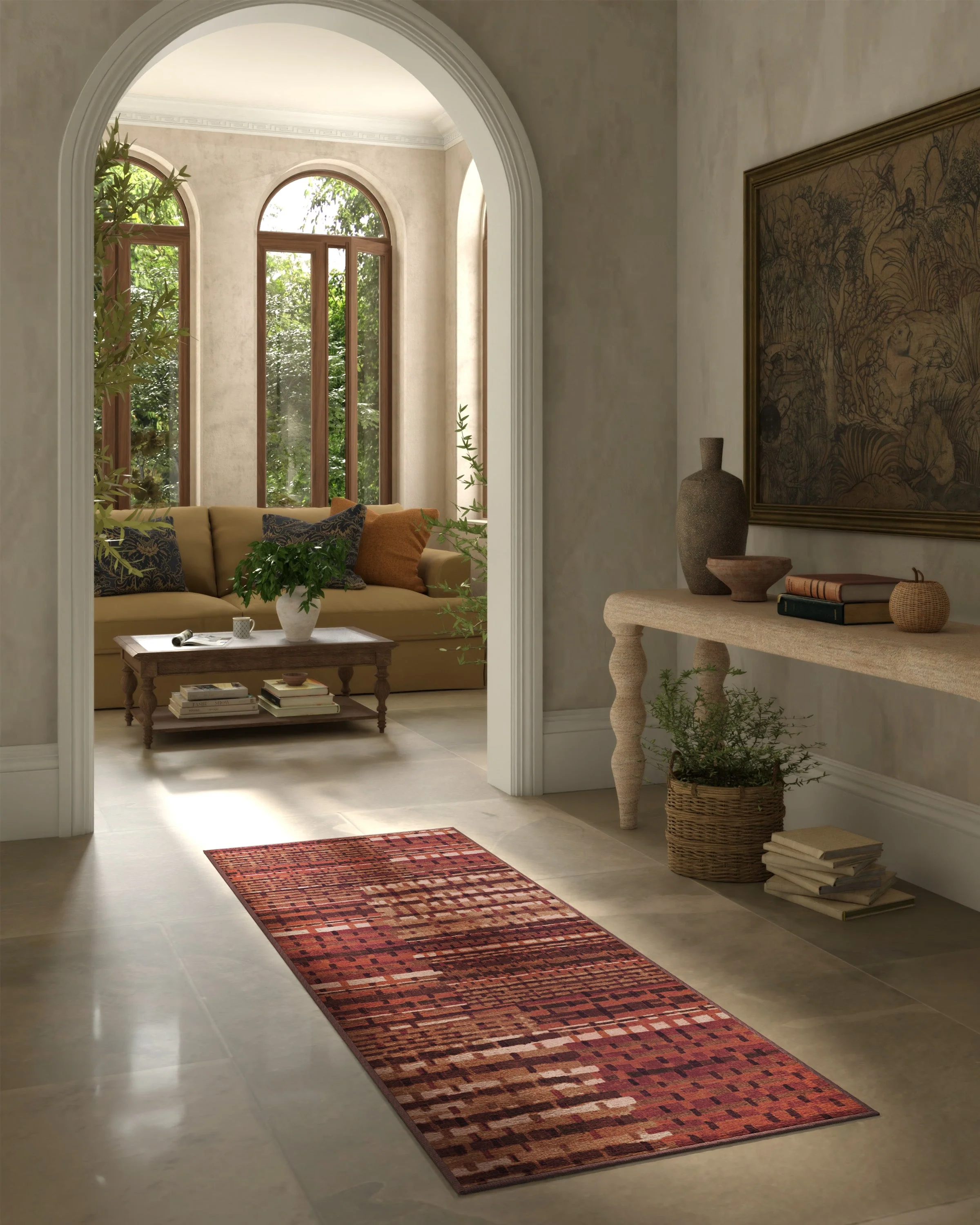 Solene Amber Red Flatwoven Rug