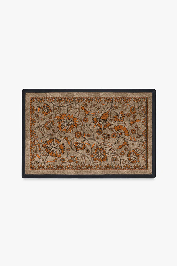 Spring Has Sprung Burnt Orange Doormat by Iris Apfel