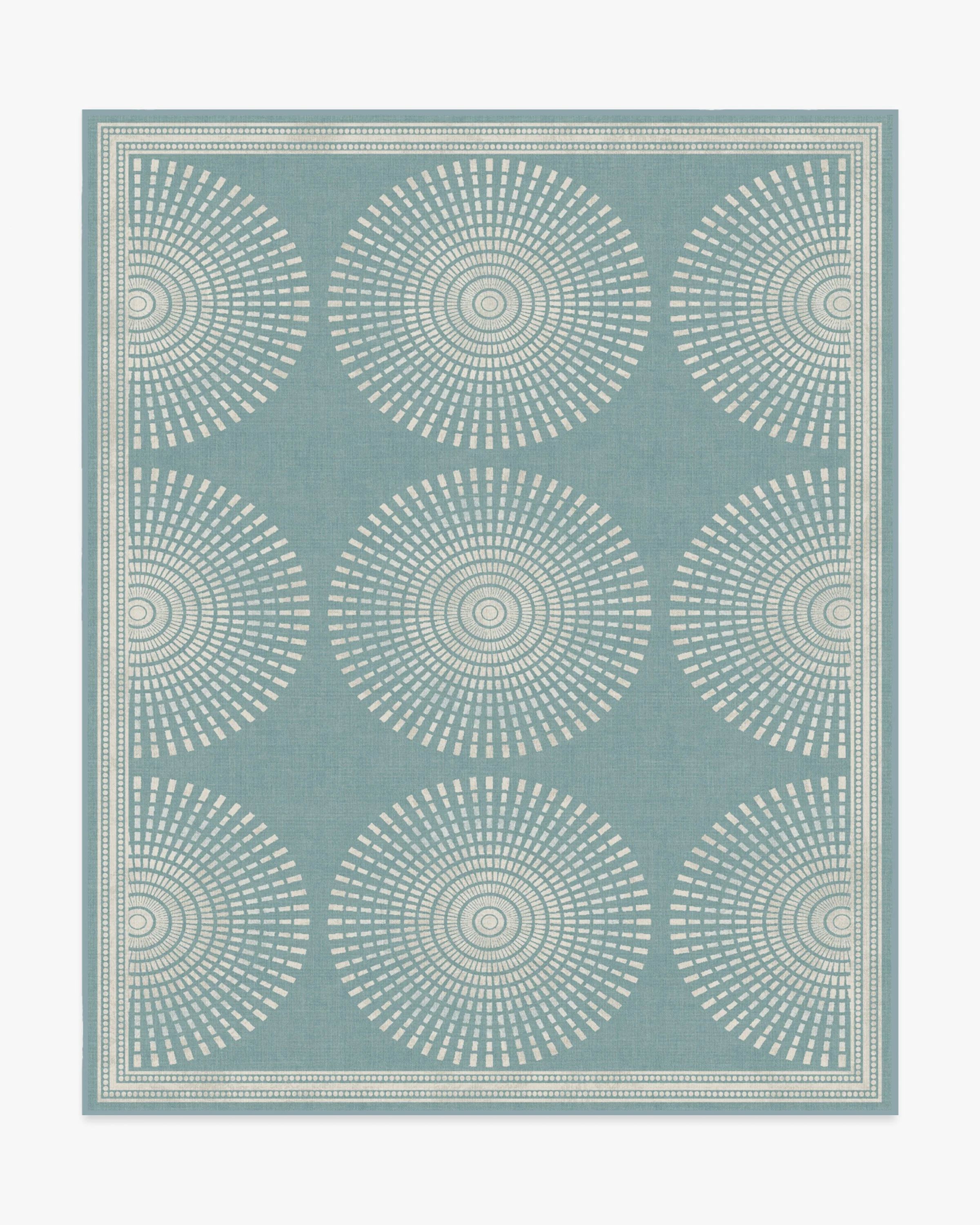 Santorini Blue Flatwoven Rug by Jonathan Adler