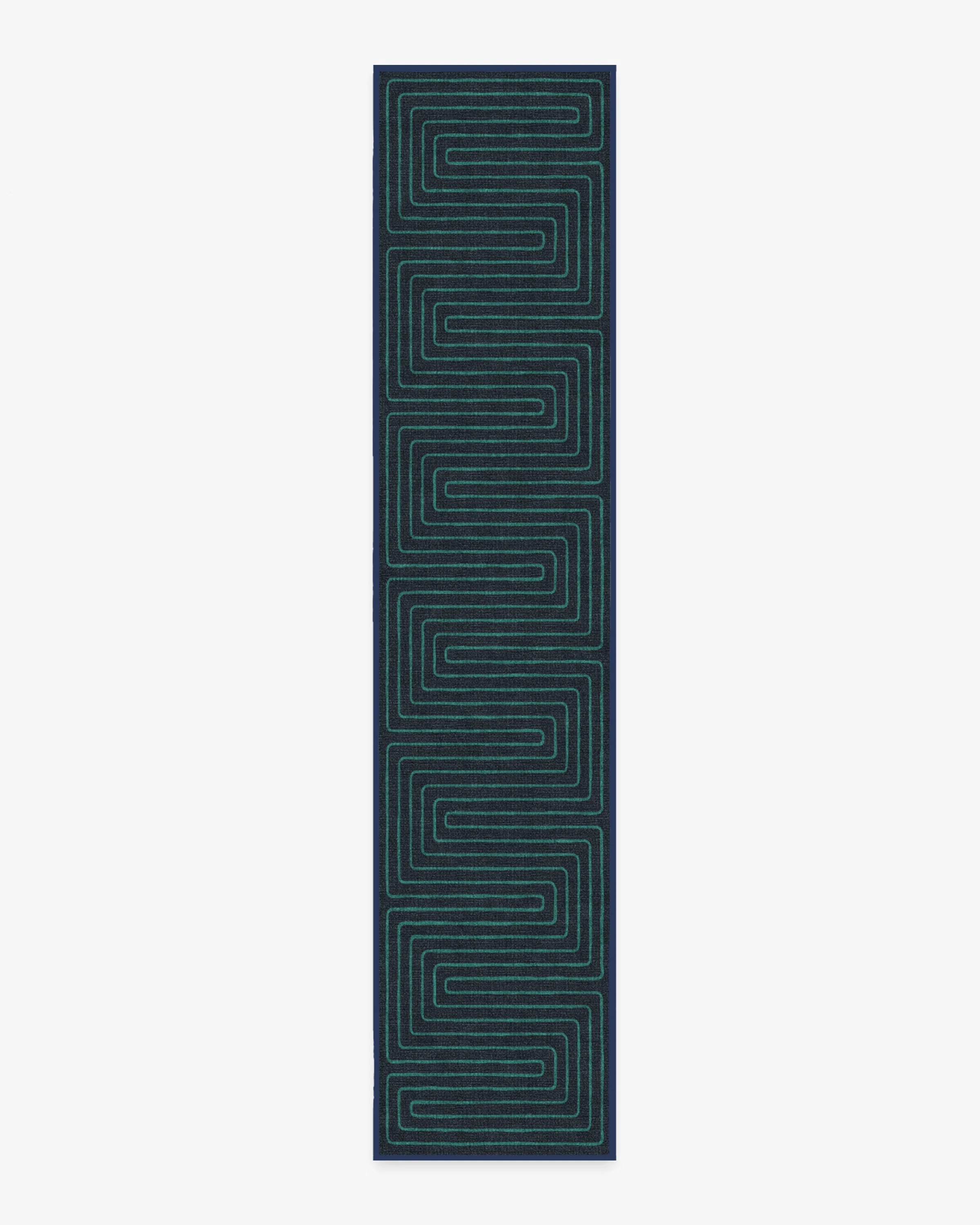 Labyrinth Navy & Teal Rug by Jonathan Adler