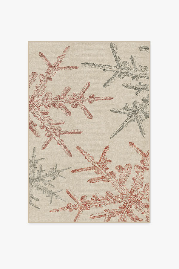 Snowflake Creme Flatwoven Rug
