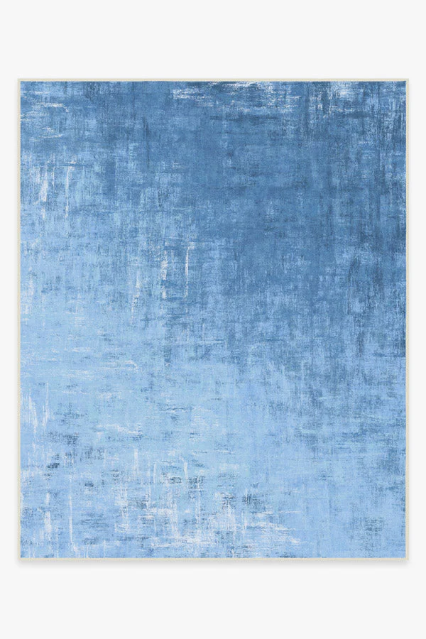 Impasto Sky Blue Outdoor Rug
