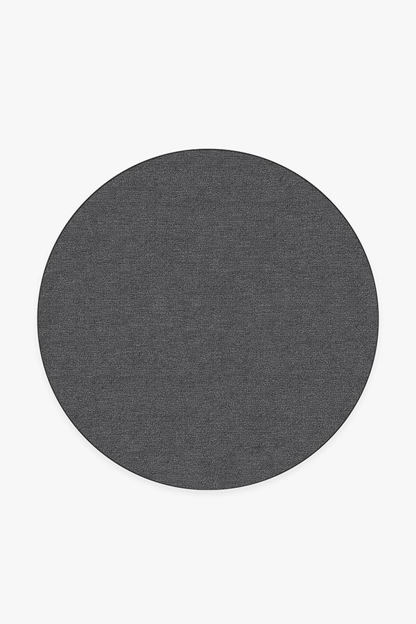 Heathered Solid Charcoal Flatwoven Rug