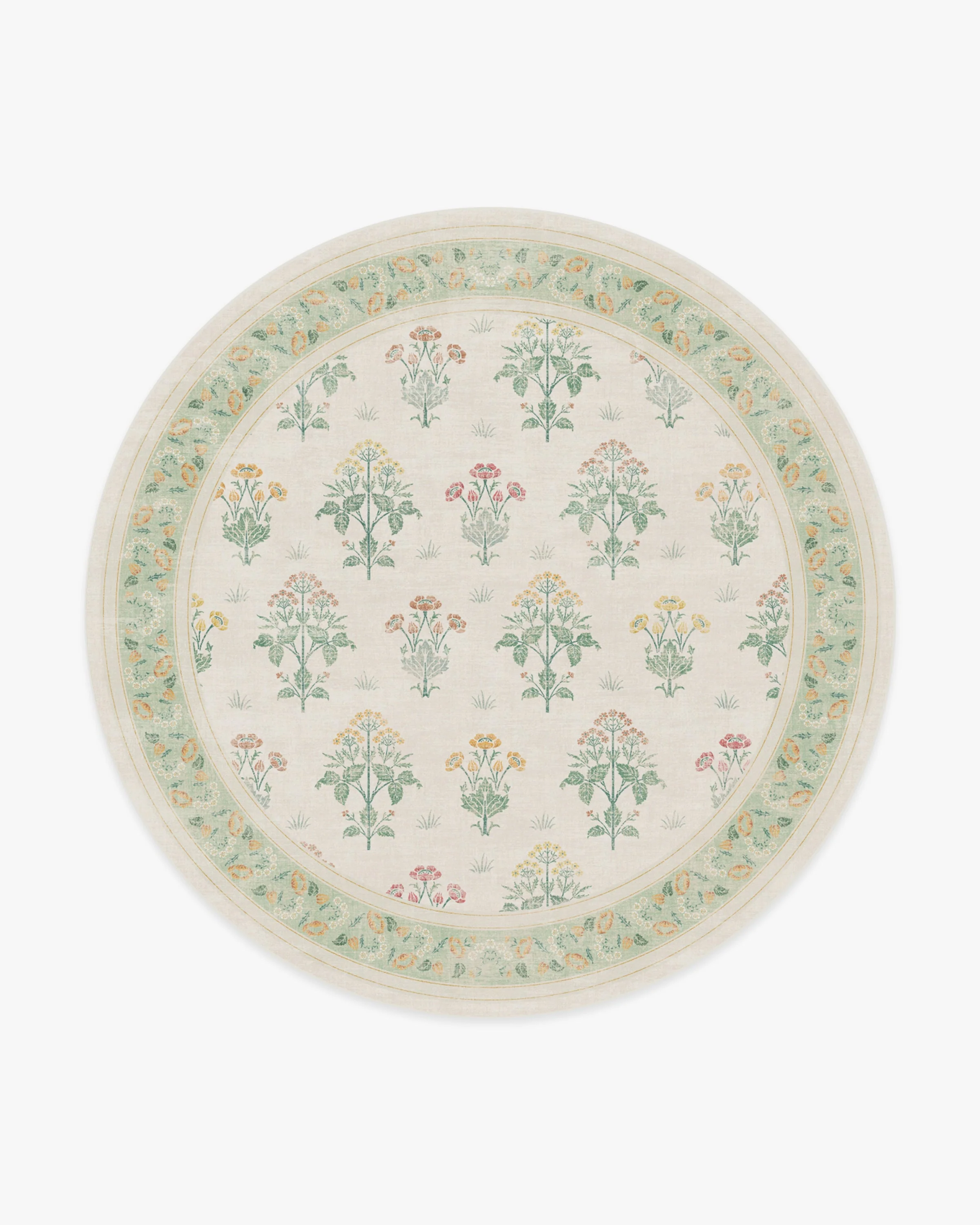 Meadow Sweet Ivory & Green Rug by Morris & Co.