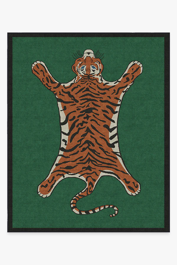 Tiger Emerald Flatwoven Rug by Jonathan Adler