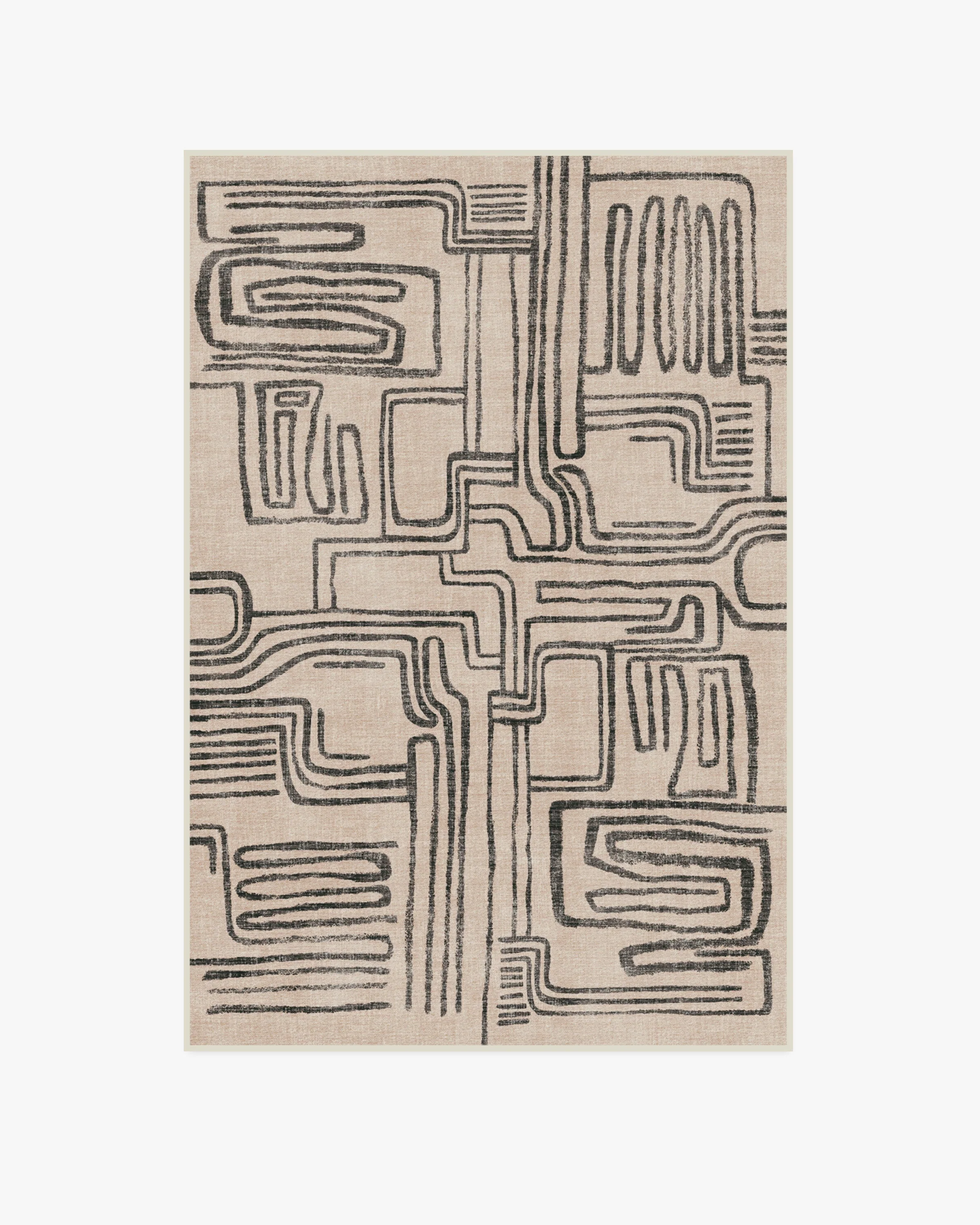 Kassena Black & Ivory Rug by Malene Barnett