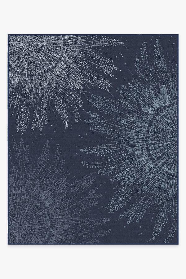 Jellyfish Bloom Navy Flatwoven Rug