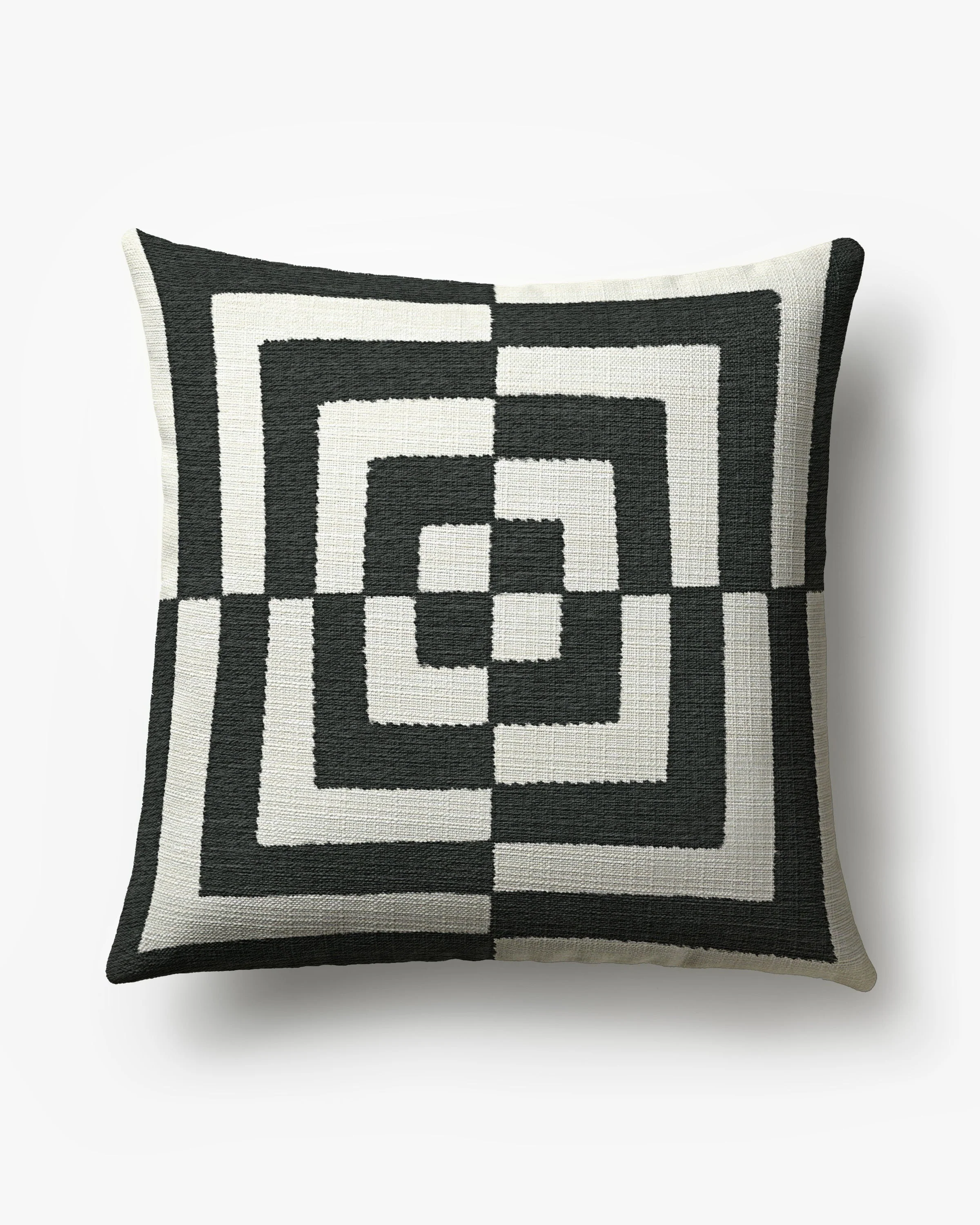 Op Art Ivory Woven Throw Pillow by Jonathan Adler