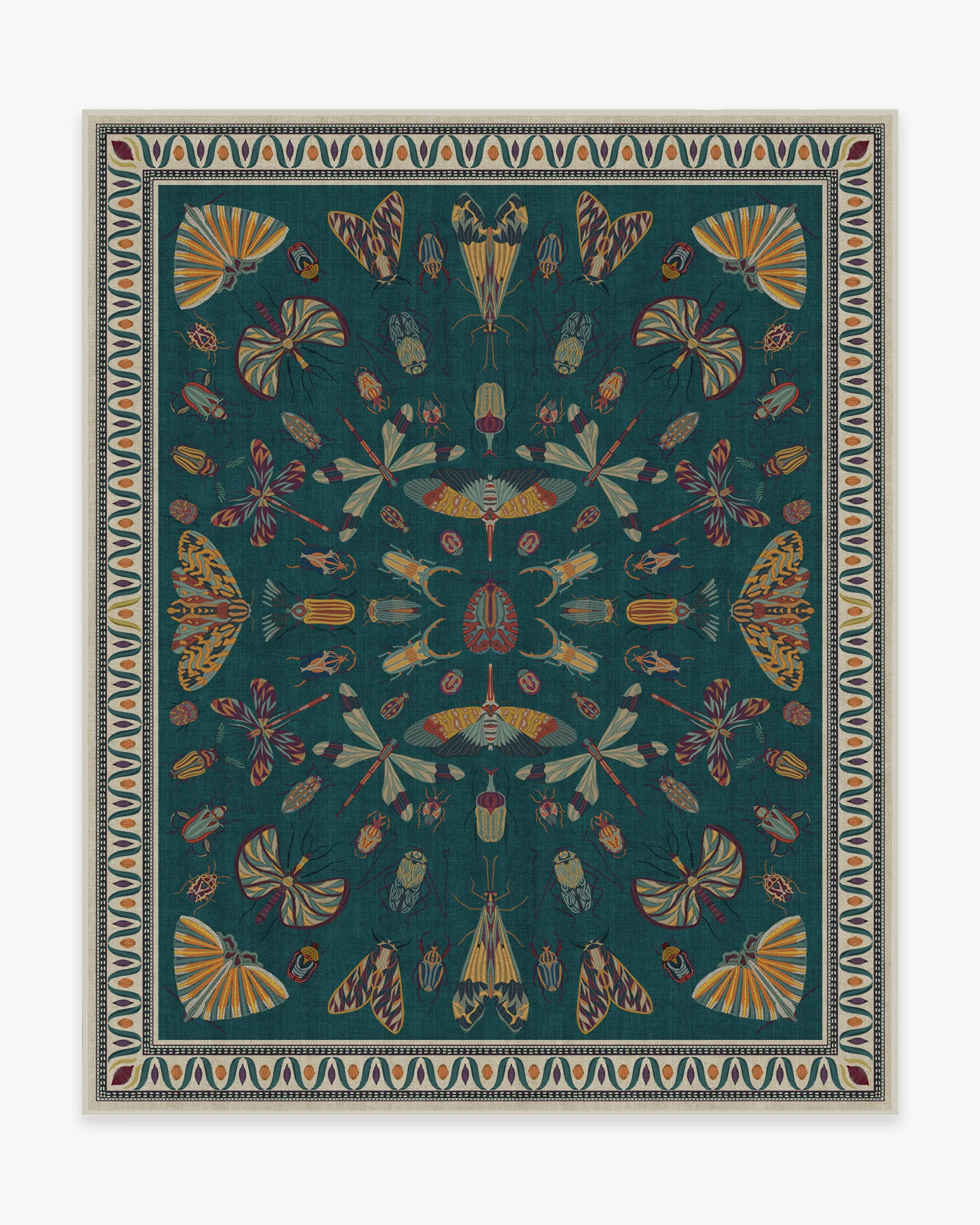 Flutterby Flatwoven Rug by Iris Apfel