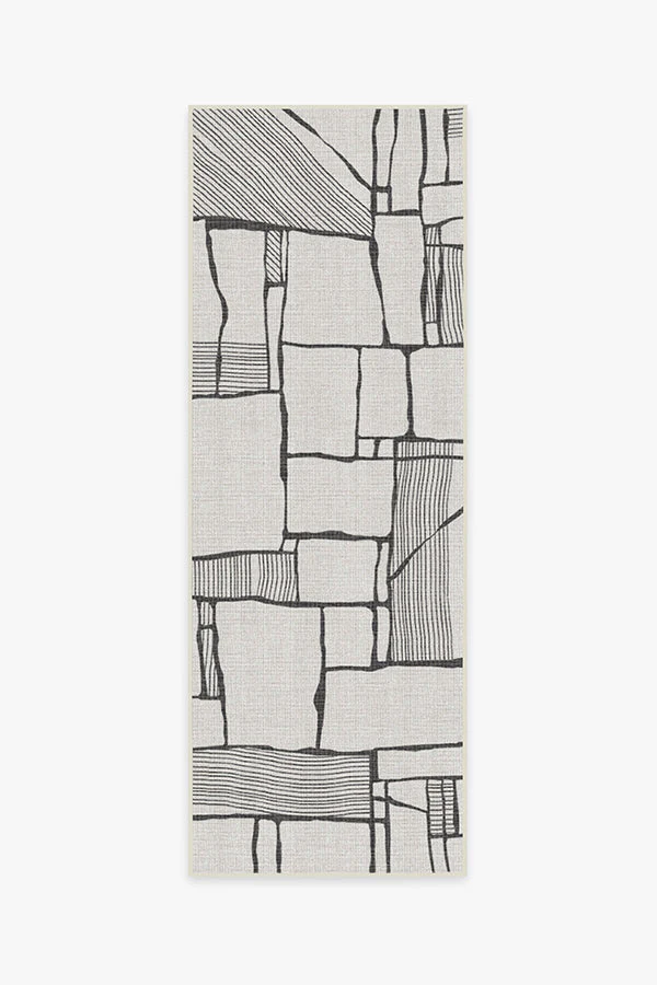 Rune Black & Ivory Outdoor Rug