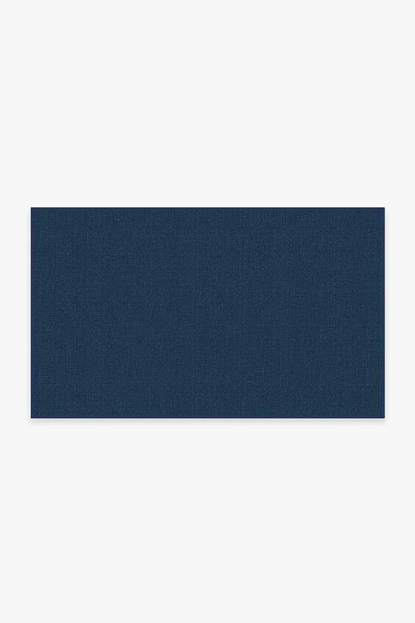 Denim Solid Indigo Blue Outdoor Rug