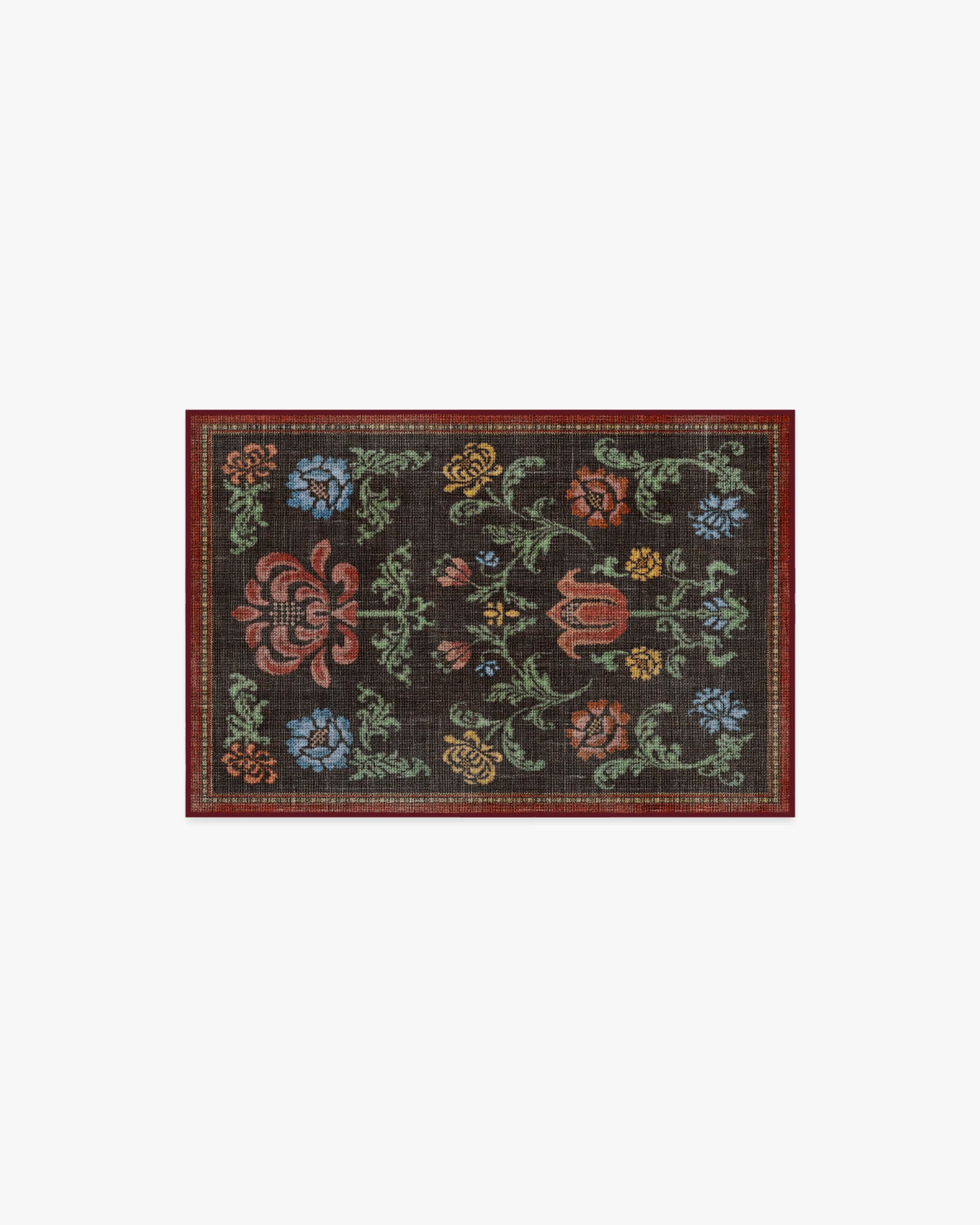Alice Black Multicolor Flatwoven Rug