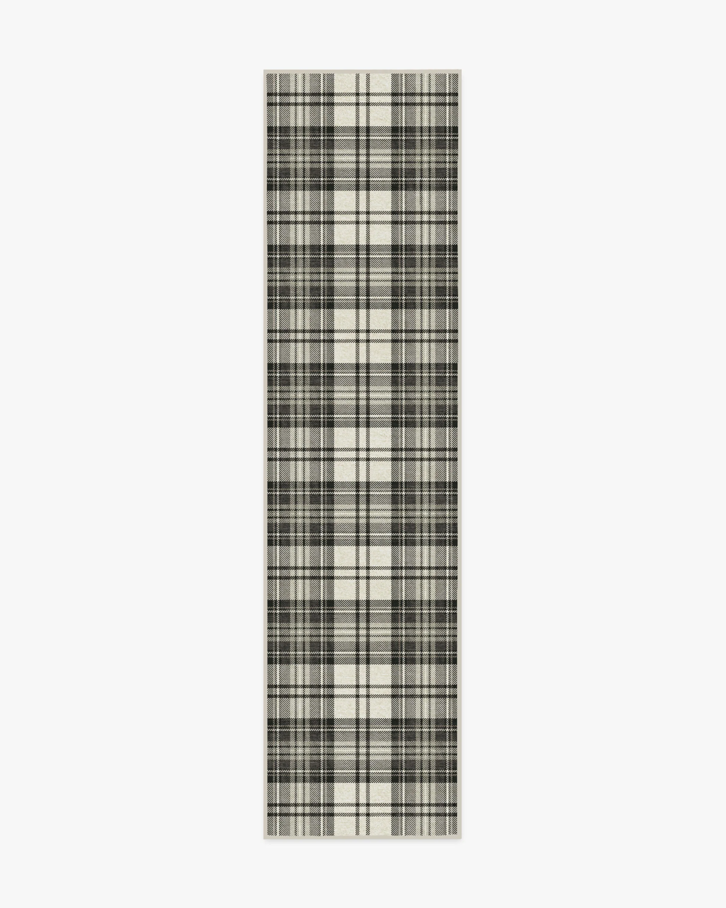 Dress Stewart Tartan Black & Ivory Rug