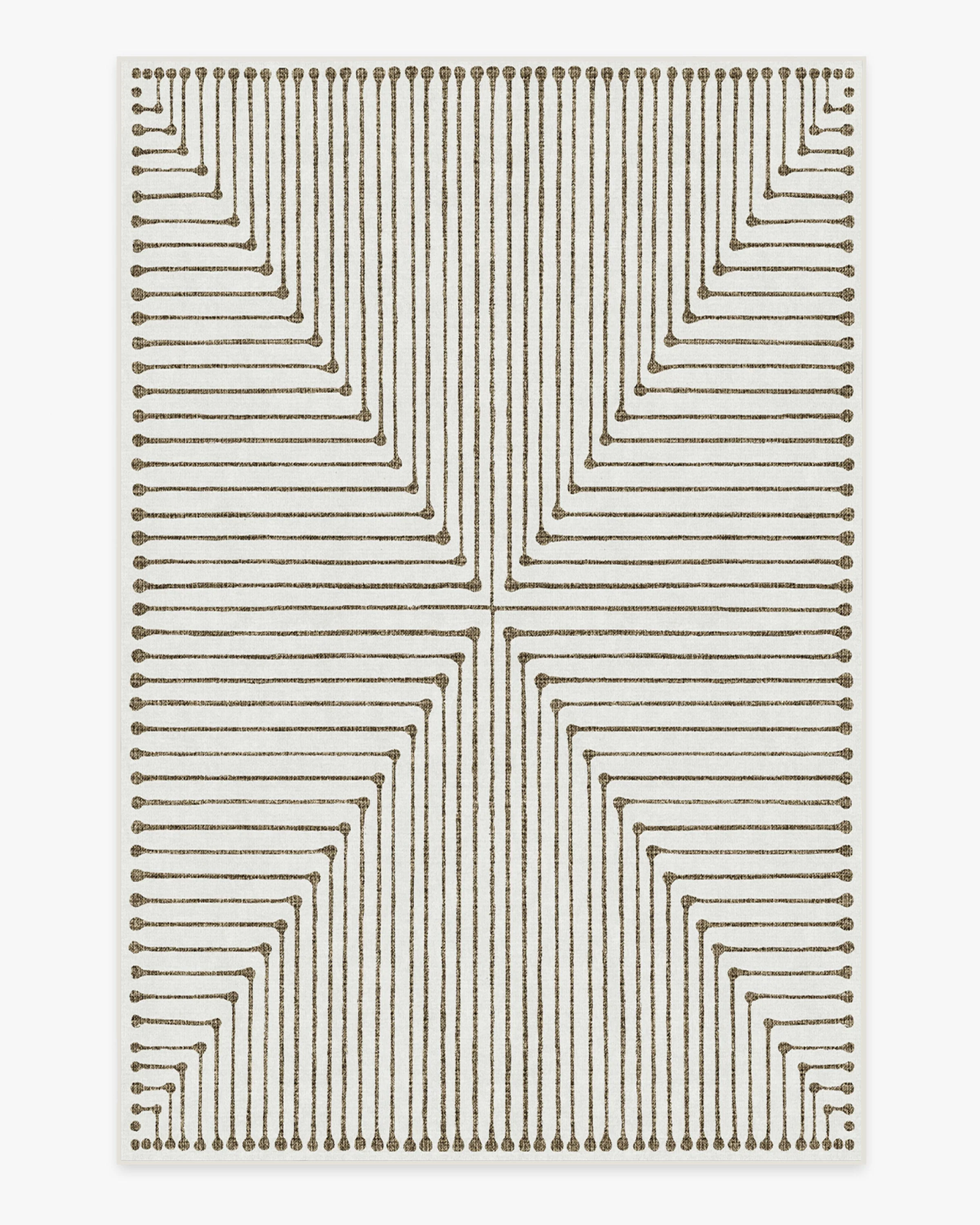Inkdrop Camel & Ivory Flatwoven Rug by Jonathan Adler