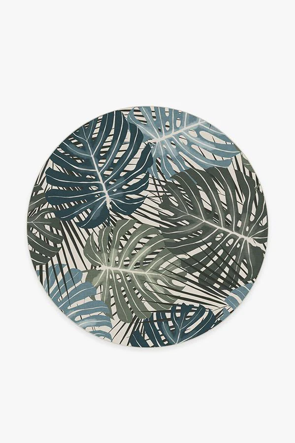 Monstera Jade Flatwoven Rug