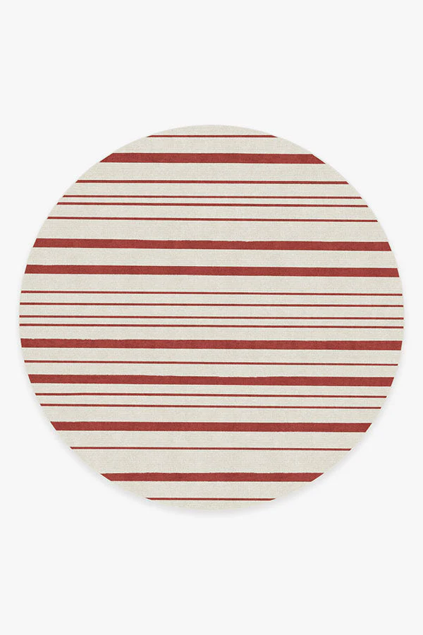 Hudson Stripe Red Rug