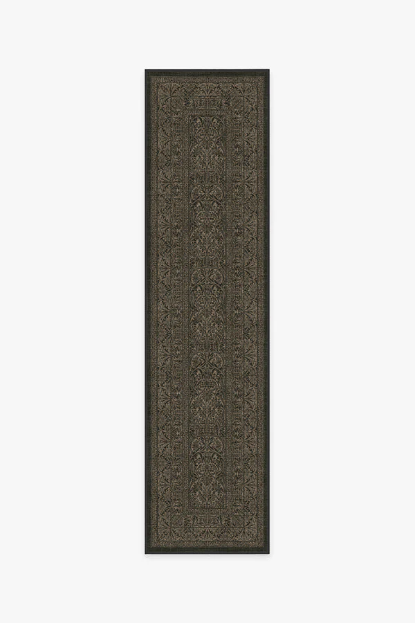 Bluebell Soft Black Flatwoven Rug by Morris & Co.