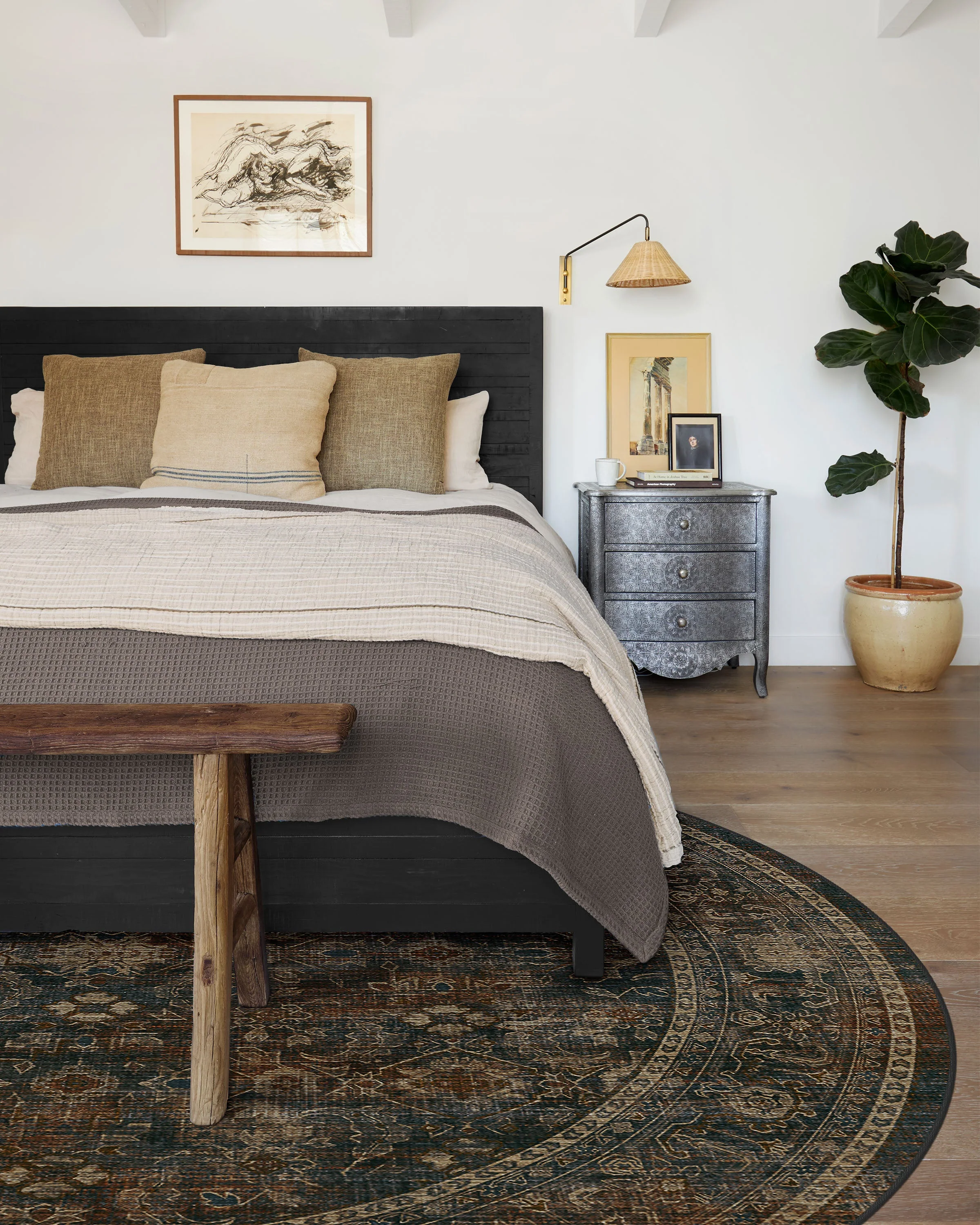 Ophelia Navy & Redwood Rug