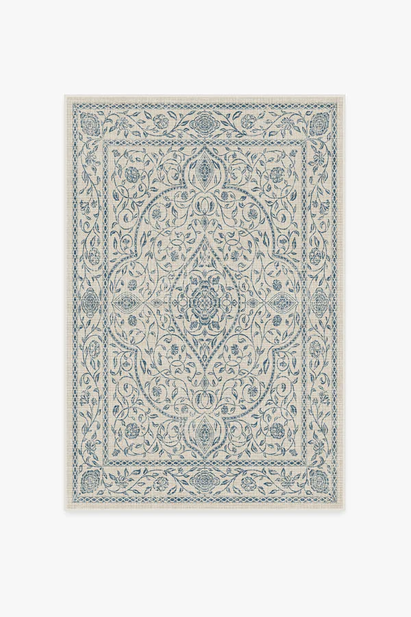 Vianna Blue & Ivory Flatwoven Rug