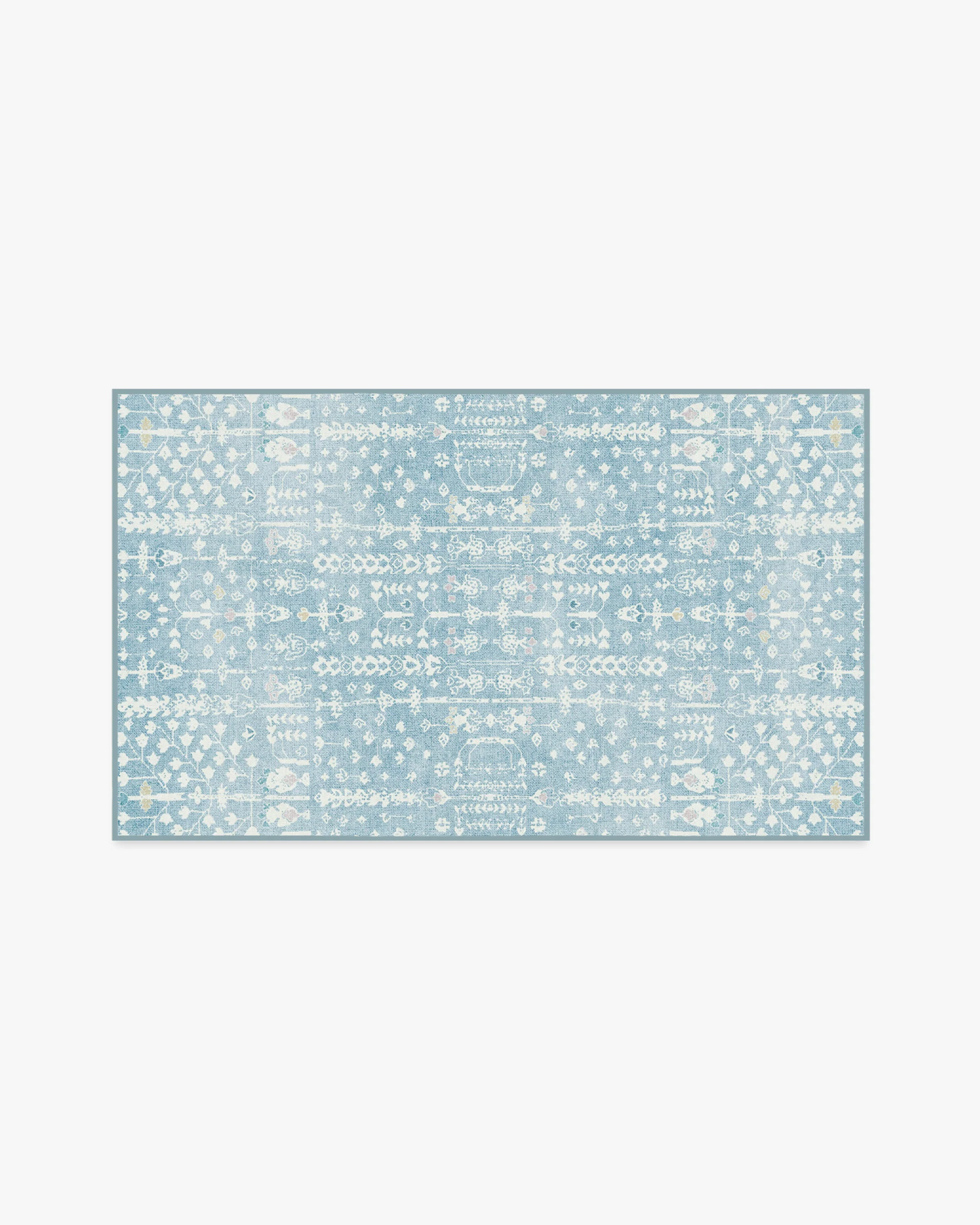Palmetto Coastal Blue Flatwoven Rug by Gray Malin