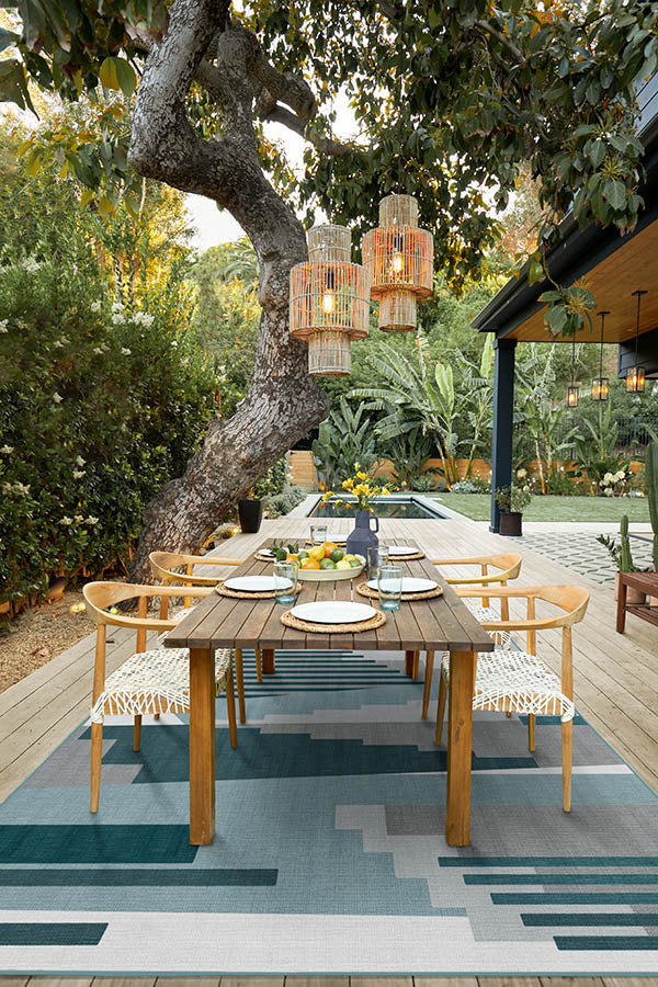 Tropea Teal Outdoor Rug
