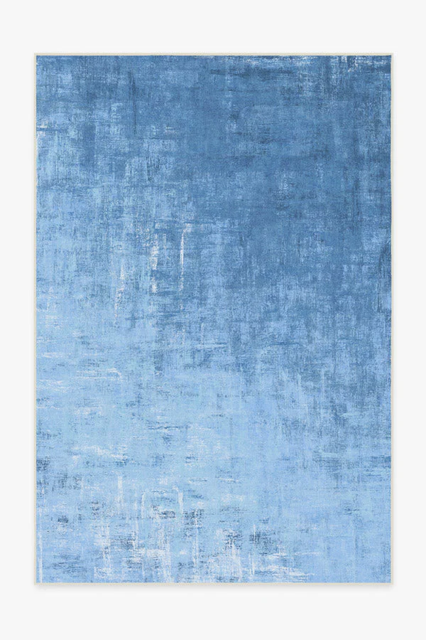 Impasto Sky Blue Outdoor Rug