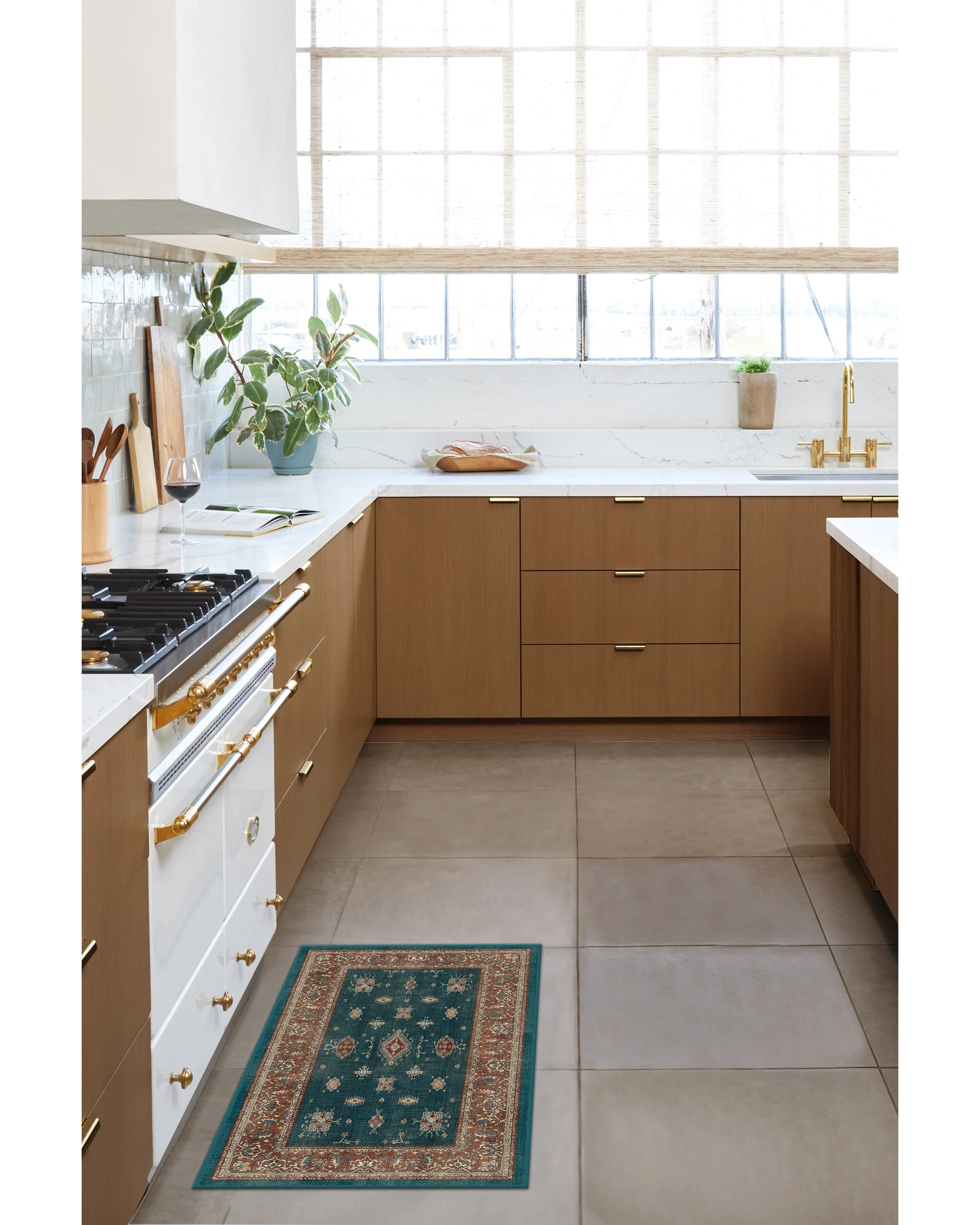 Verena Teal Blue Flatwoven Rug