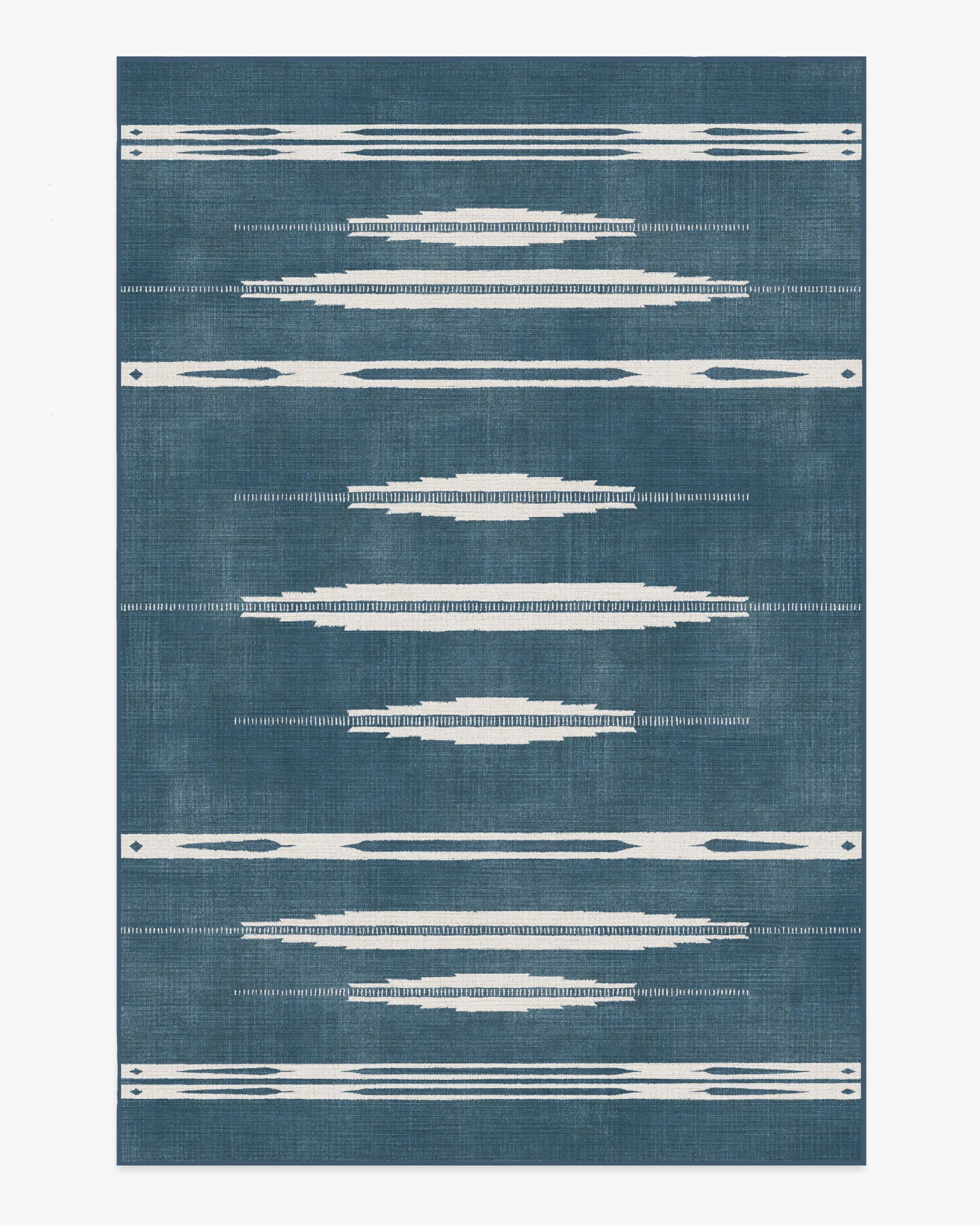 Raye Indigo & Ivory Flatwoven Rug