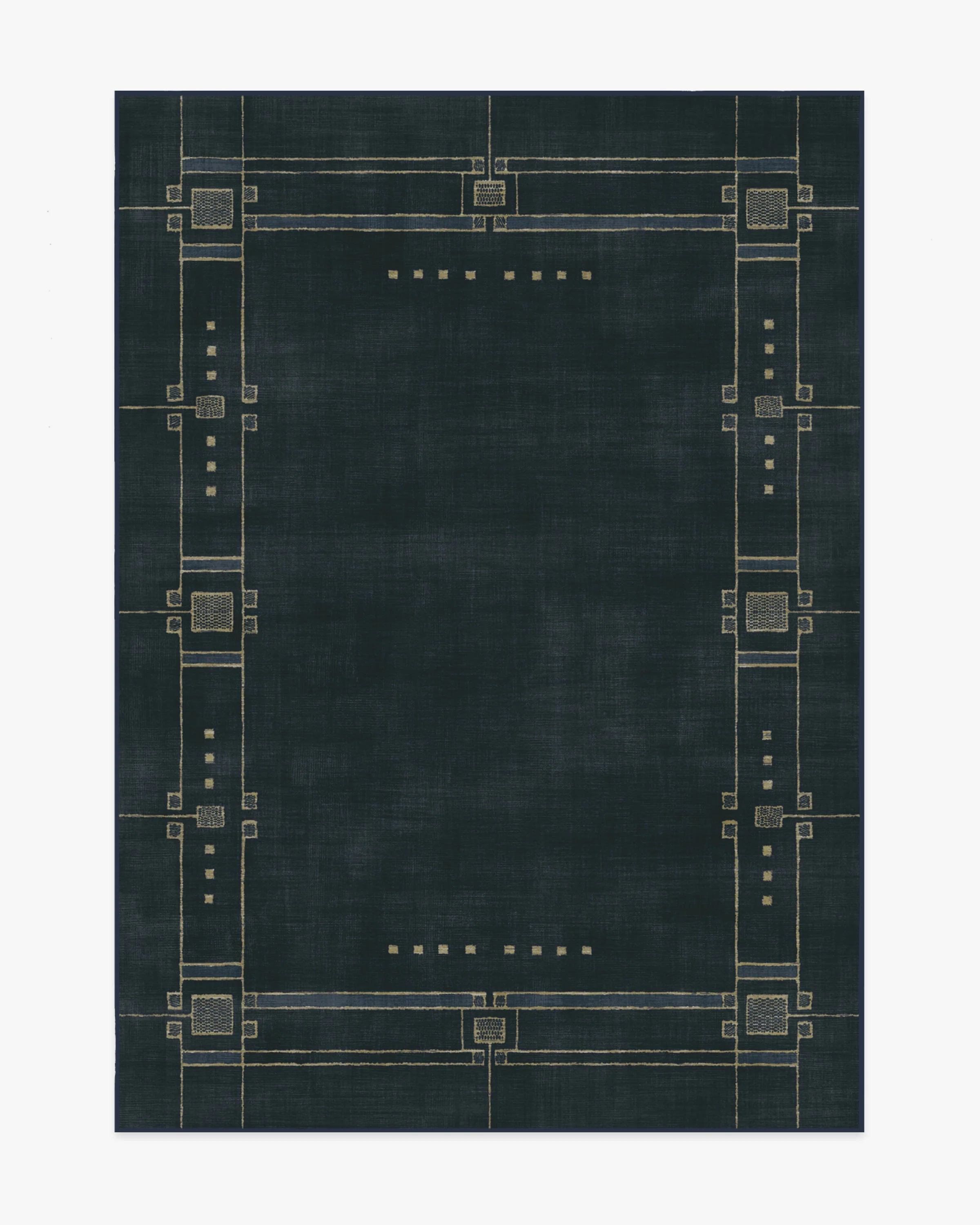 Avery Midnight Blue Flatwoven Rug by Architectural Digest