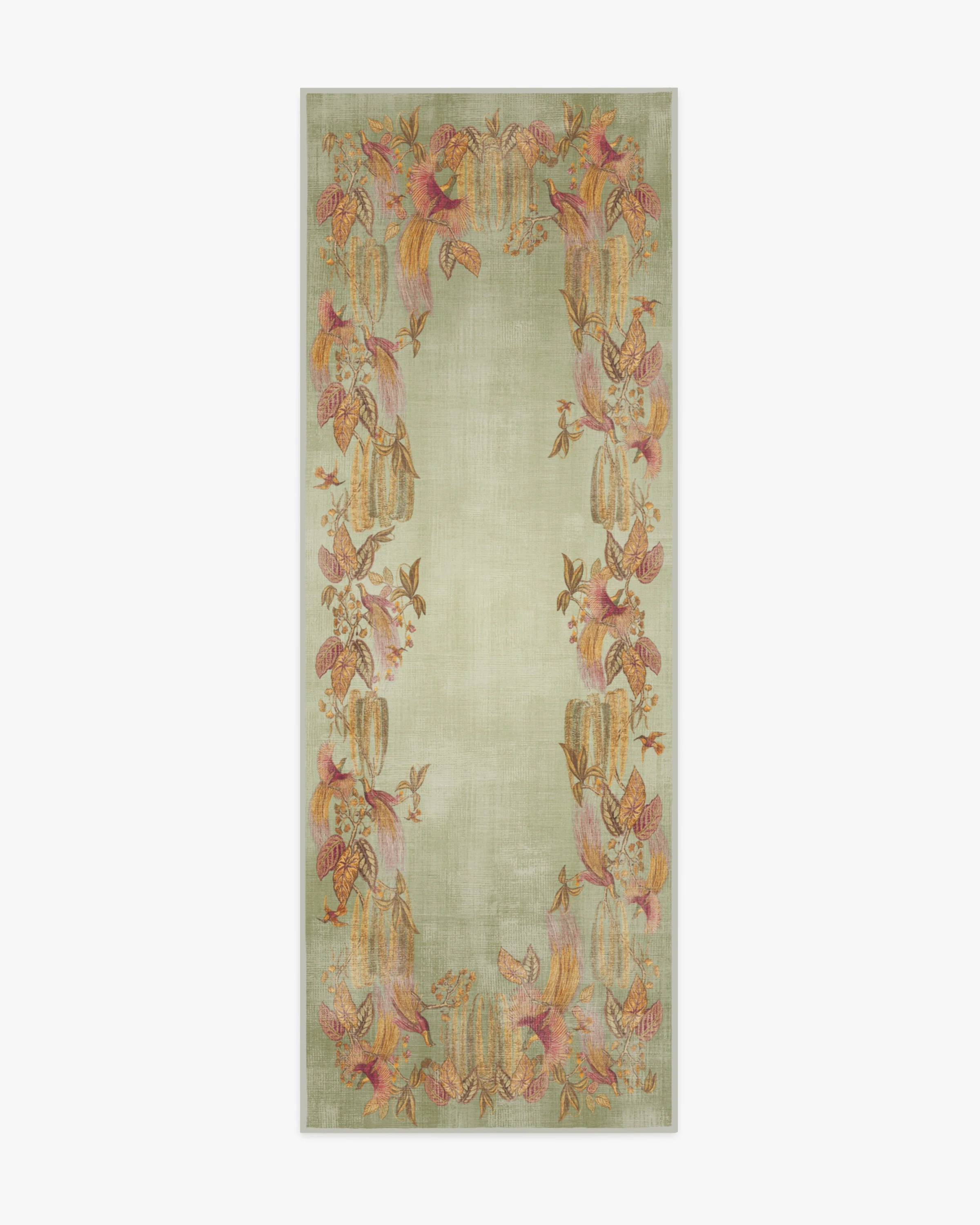 Bird of Paradise Silver Fern Flatwoven Rug by Sanderson