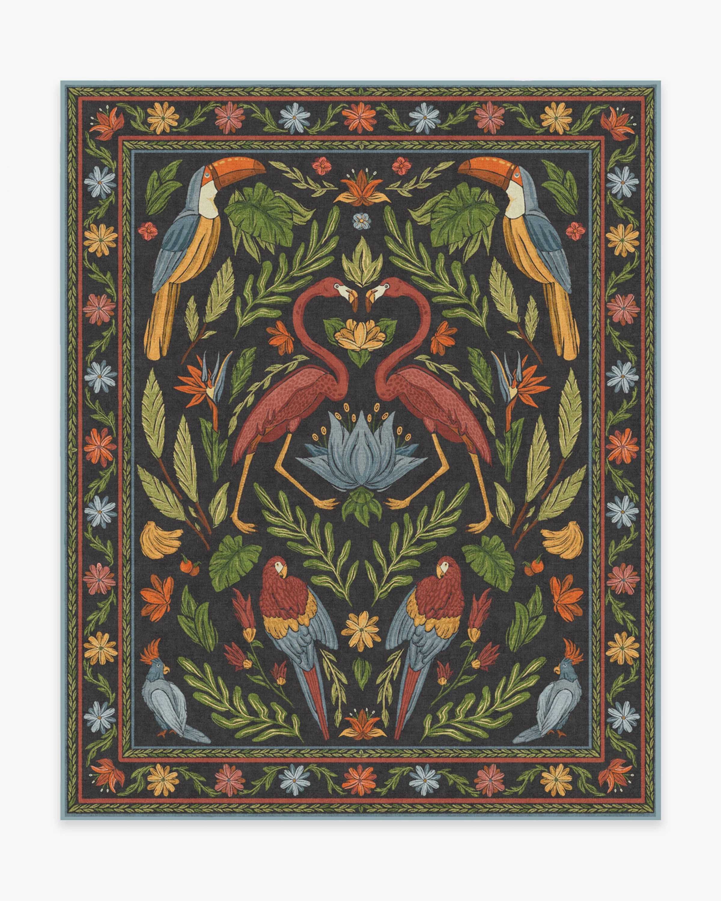 Birds Of A Feather Flatwoven Rug by Iris Apfel