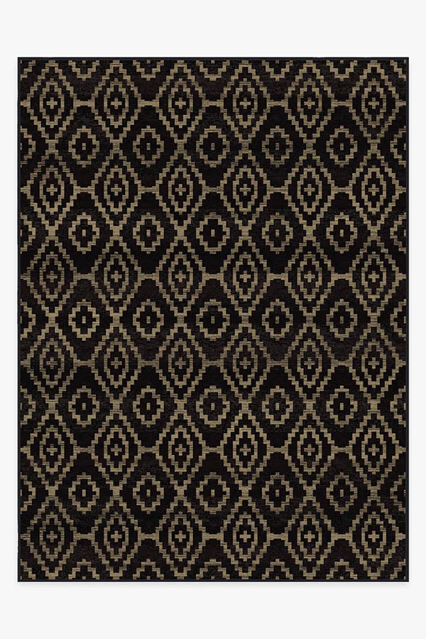Diamond Trellis Black Rug
