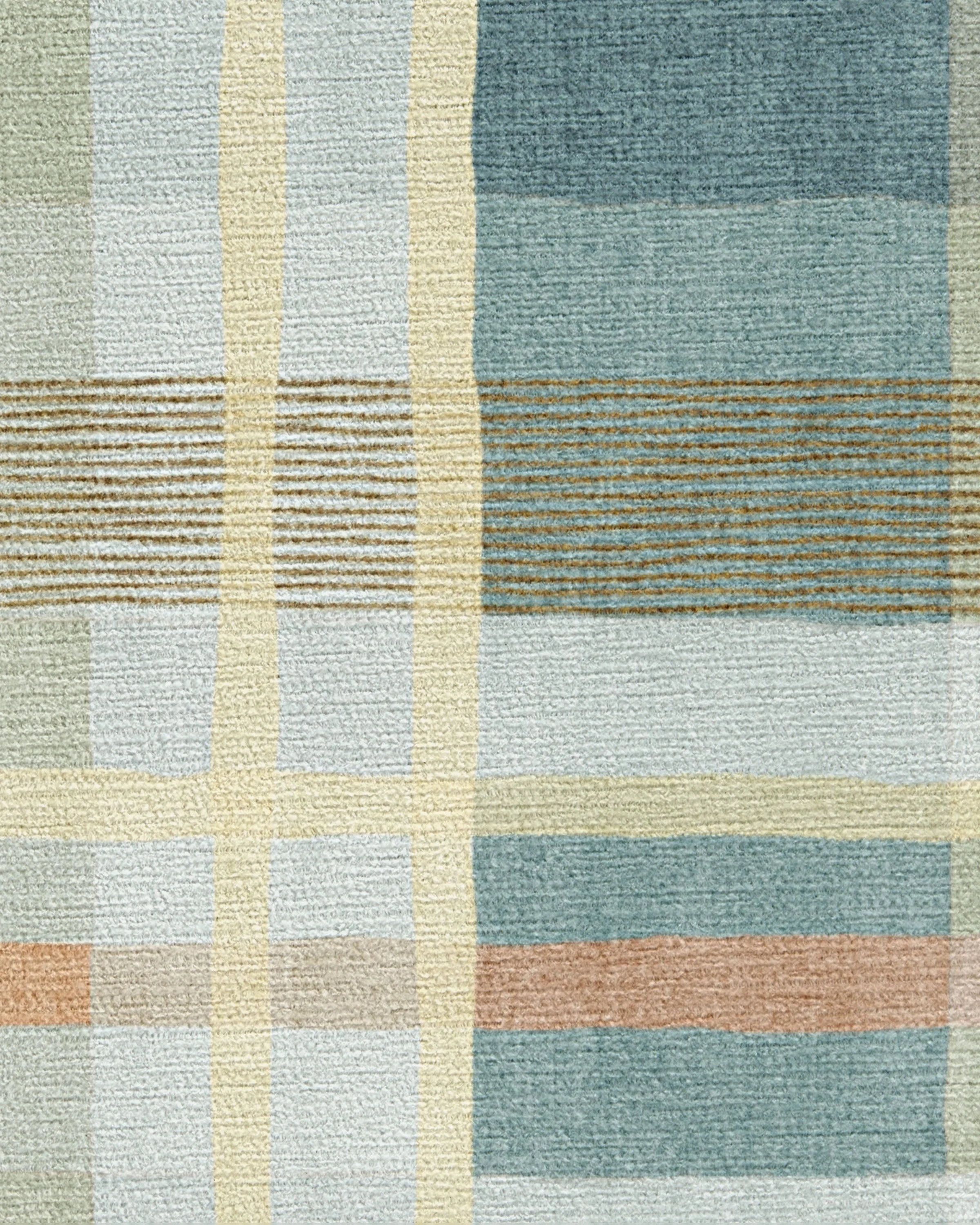 Margot Plaid Blue Flatwoven Rug