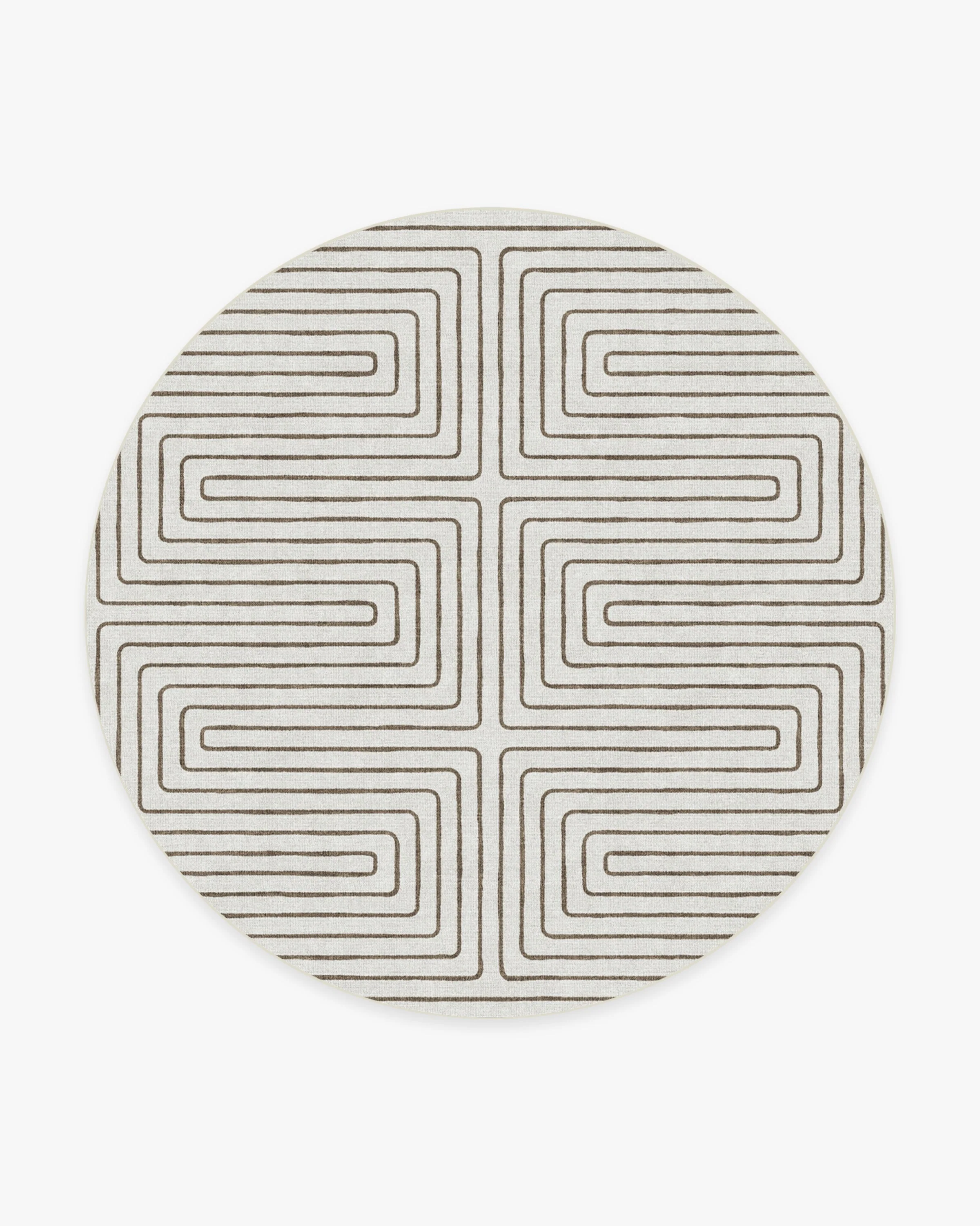 Labyrinth Camel & Ivory Flatwoven Rug by Jonathan Adler