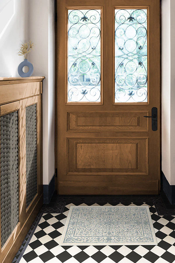 Vianna Blue & Ivory Flatwoven Rug