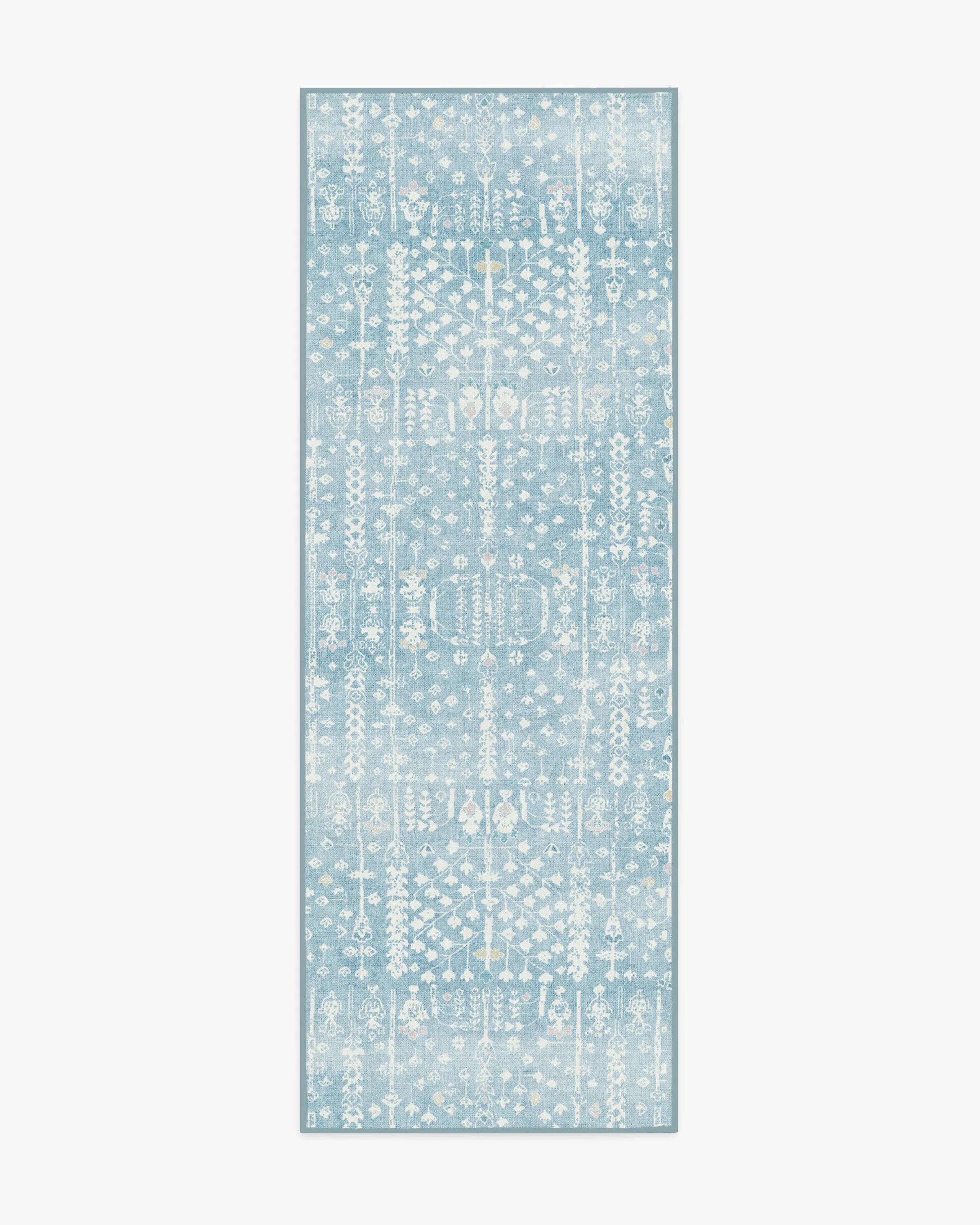 Palmetto Coastal Blue Flatwoven Rug by Gray Malin