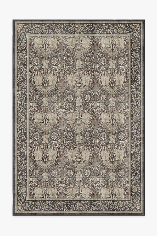 Honeysuckle & Tulip Dark Wood Rug by Morris & Co.