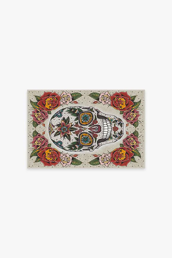 Sugar Skull Flatwoven Rug
