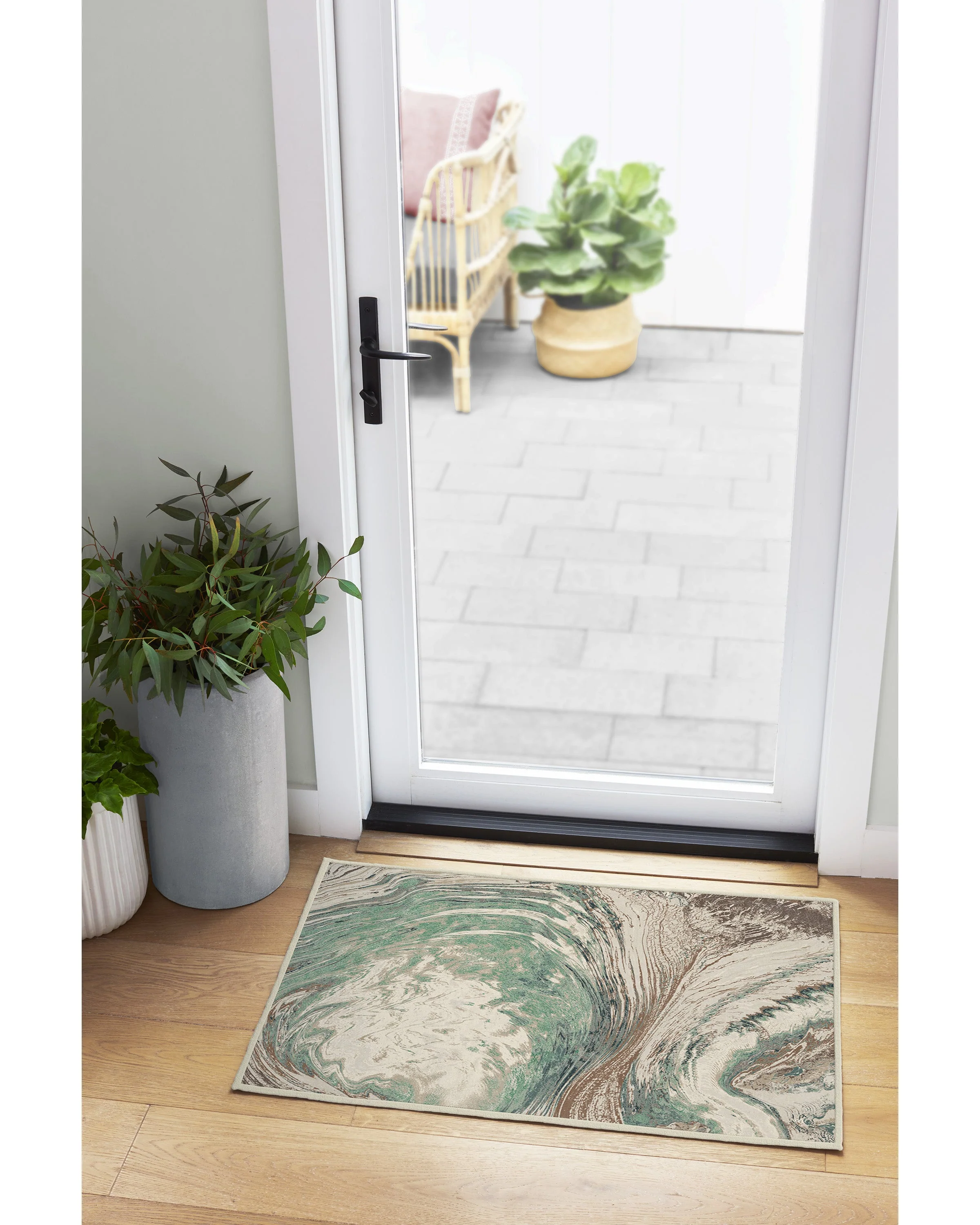Malaspina Natural Sage Flatwoven Rug