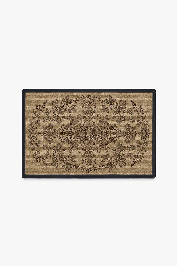 Pure Dove & Rose Dark Wood Doormat by Morris & Co.