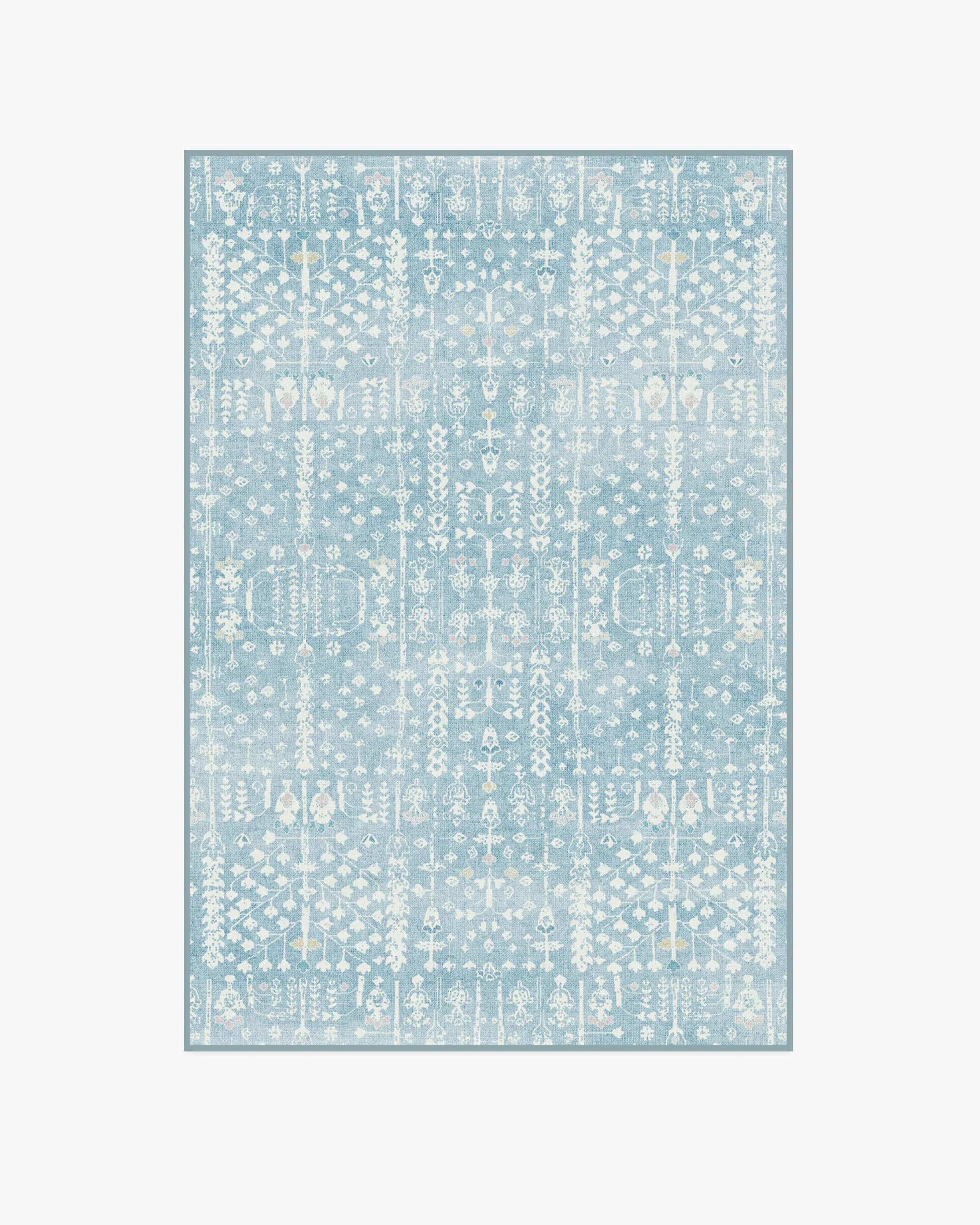 Palmetto Coastal Blue Flatwoven Rug by Gray Malin