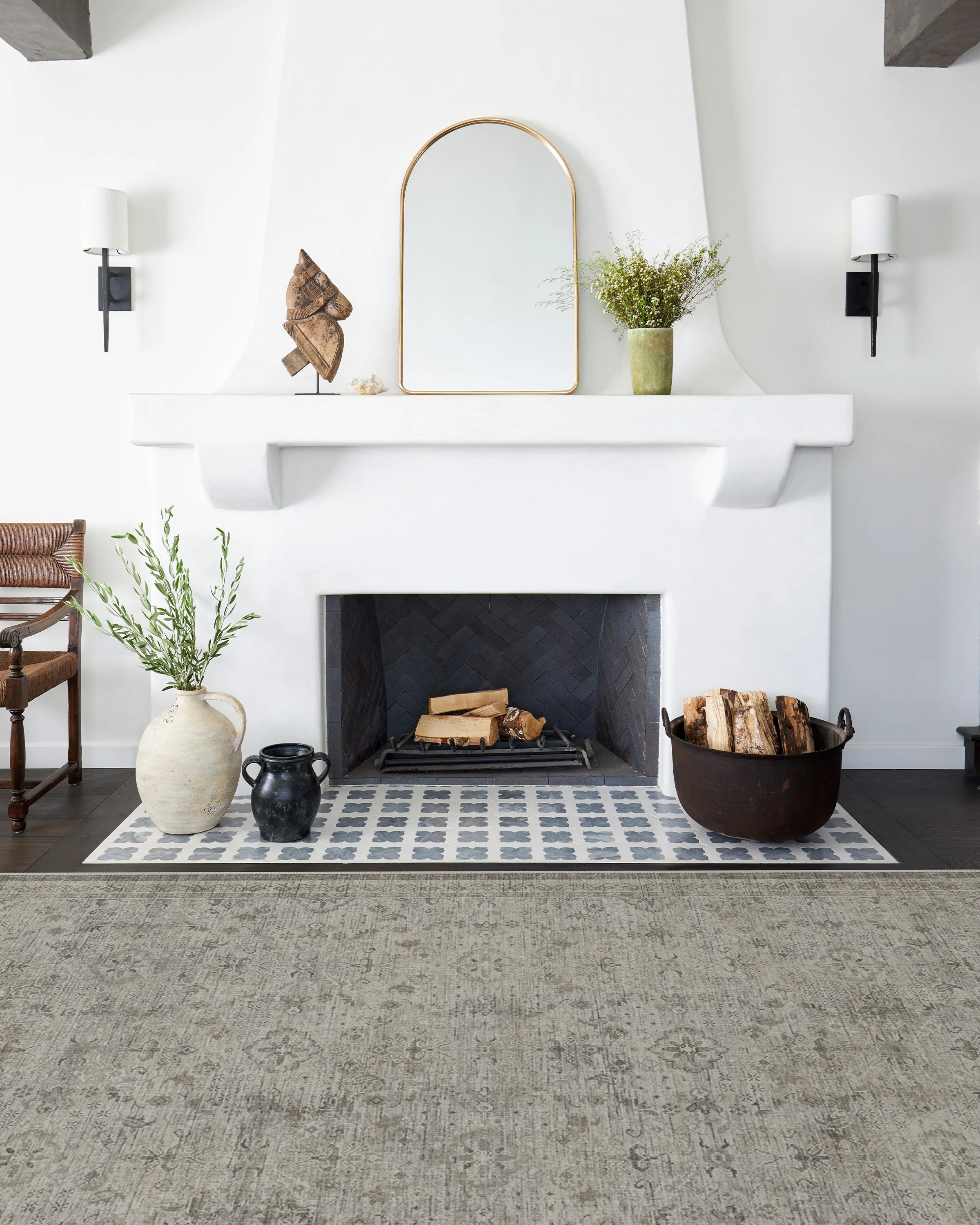 Frances Stone Grey Flatwoven Rug